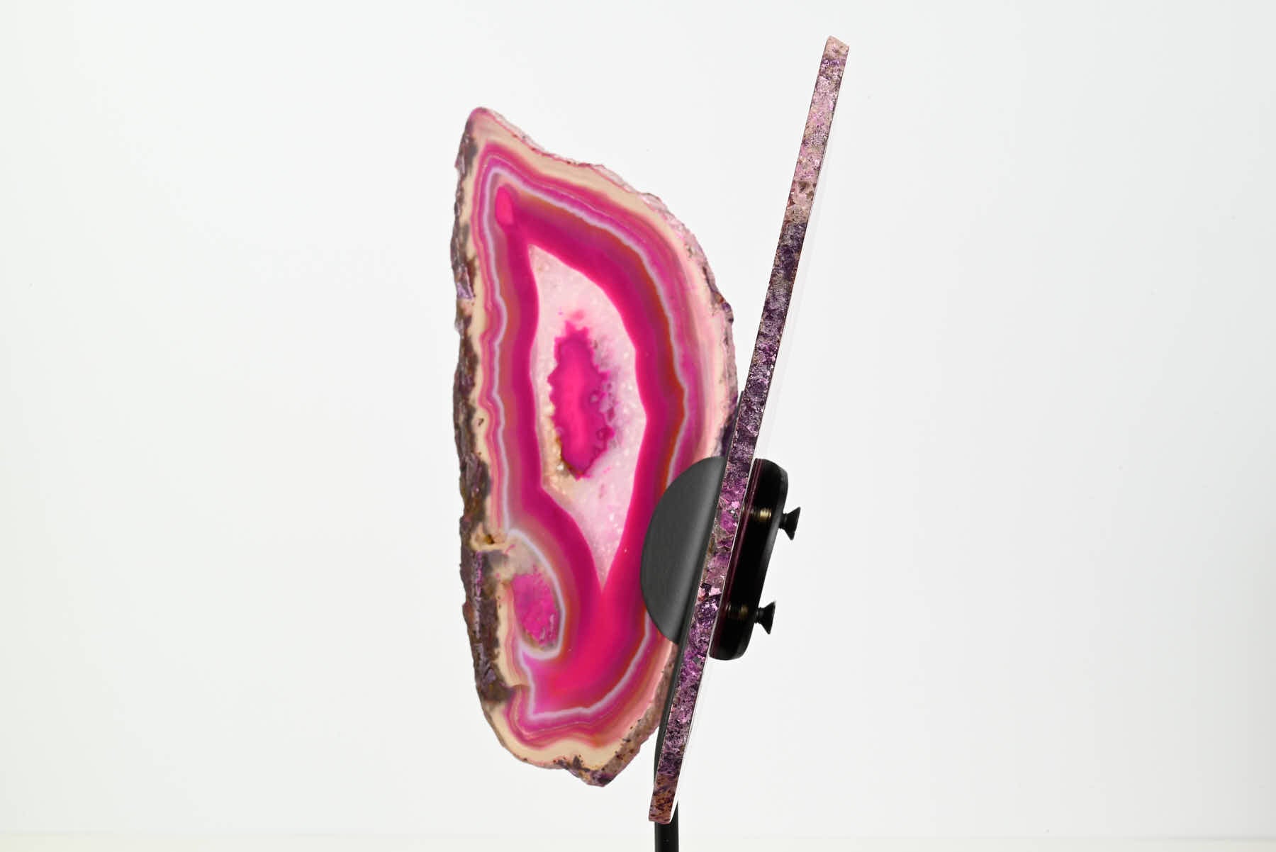 Pink Agate Butterfly on Stand - 0.79kg and 28cm Tall - #BUPINK-10005