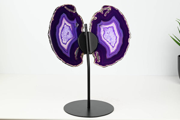 Purple Agate Butterfly on Stand - 0.57kg and 27cm Tall - #BUPURP-10007