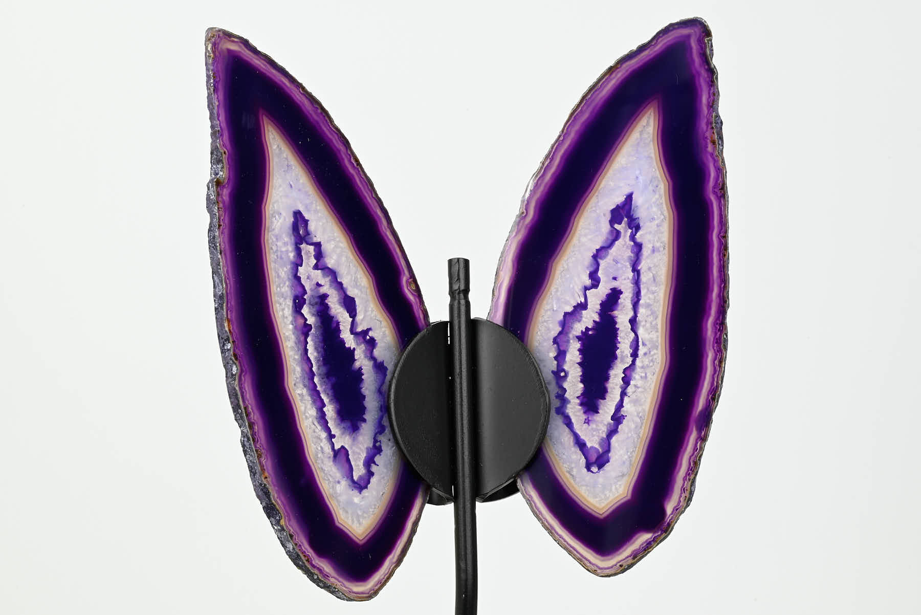 Purple Agate Butterfly on Stand - 0.61kg and 24cm Tall - #BUPURP-10002