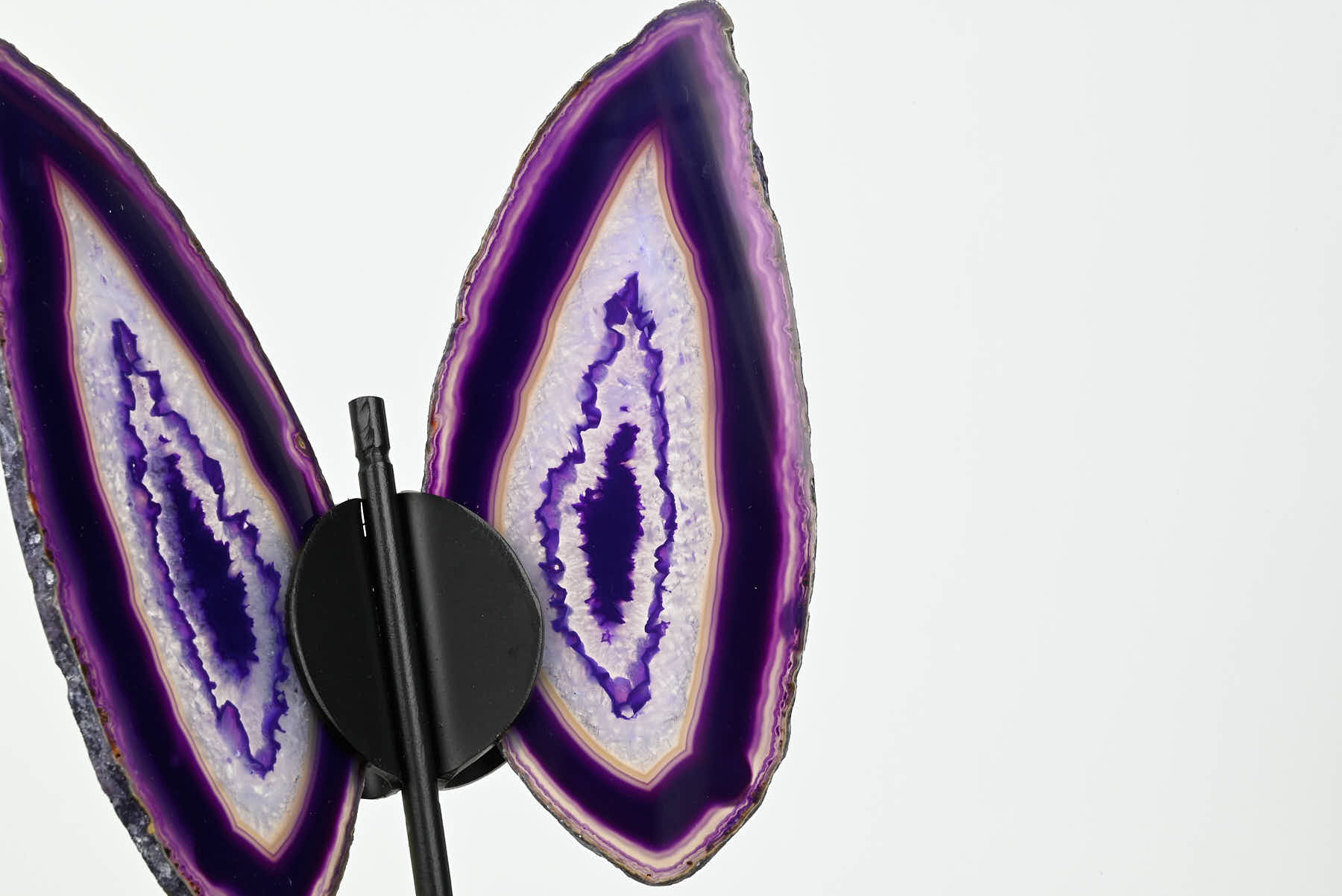 Purple Agate Butterfly on Stand - 0.61kg and 24cm Tall - #BUPURP-10002