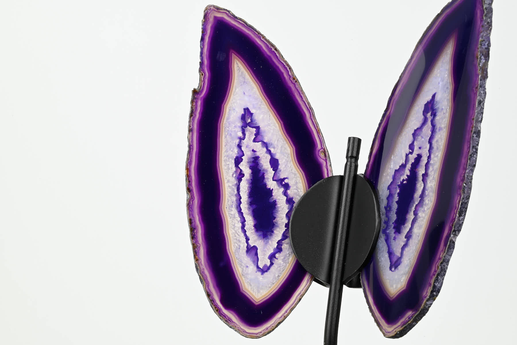 Purple Agate Butterfly on Stand - 0.61kg and 24cm Tall - #BUPURP-10002