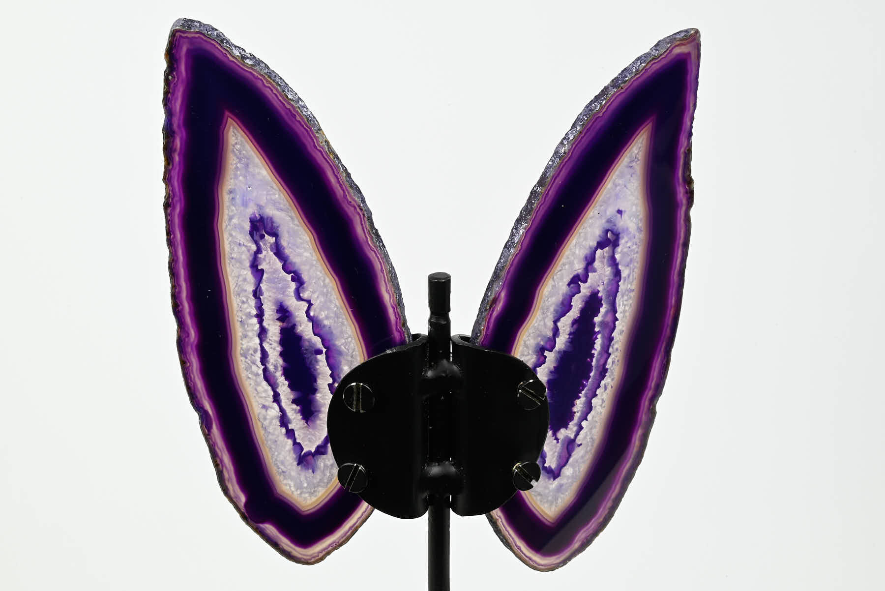 Purple Agate Butterfly on Stand - 0.61kg and 24cm Tall - #BUPURP-10002