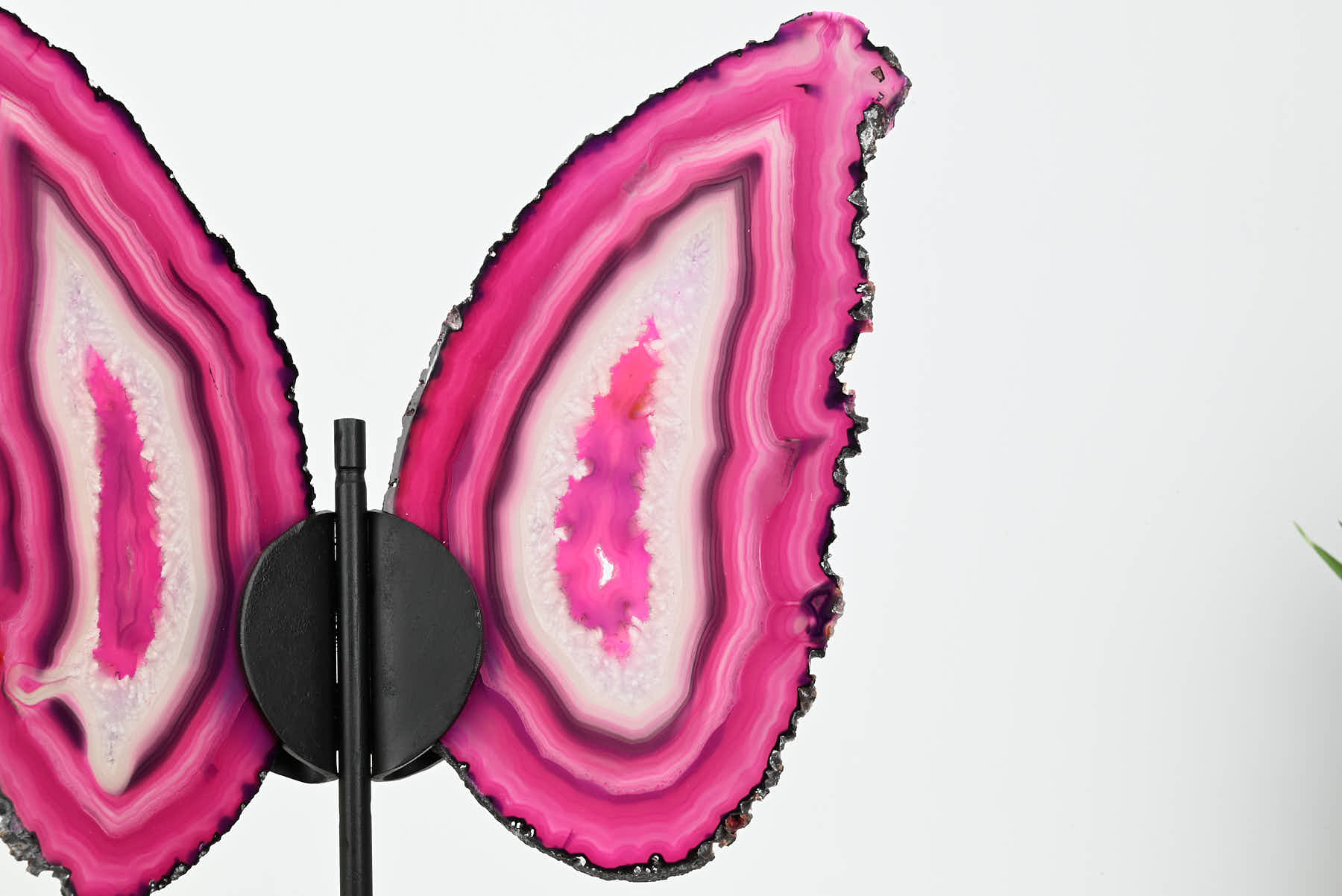 Pink Agate Butterfly on Stand - 0.64kg and 28cm Tall - #BUPINK-10003