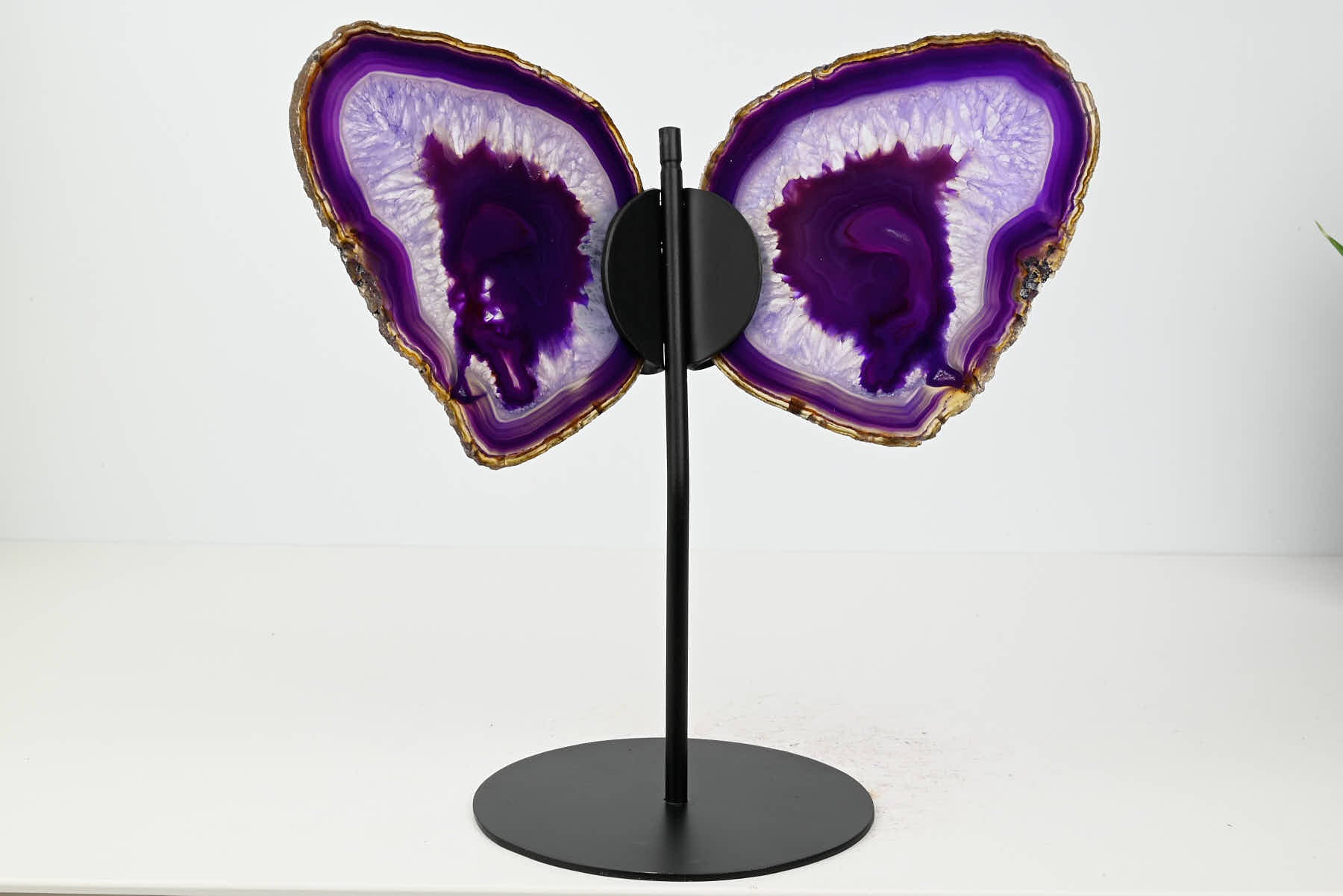 Purple Agate Butterfly on Stand - 0.61kg and 23cm Tall - #BUPURP-10001
