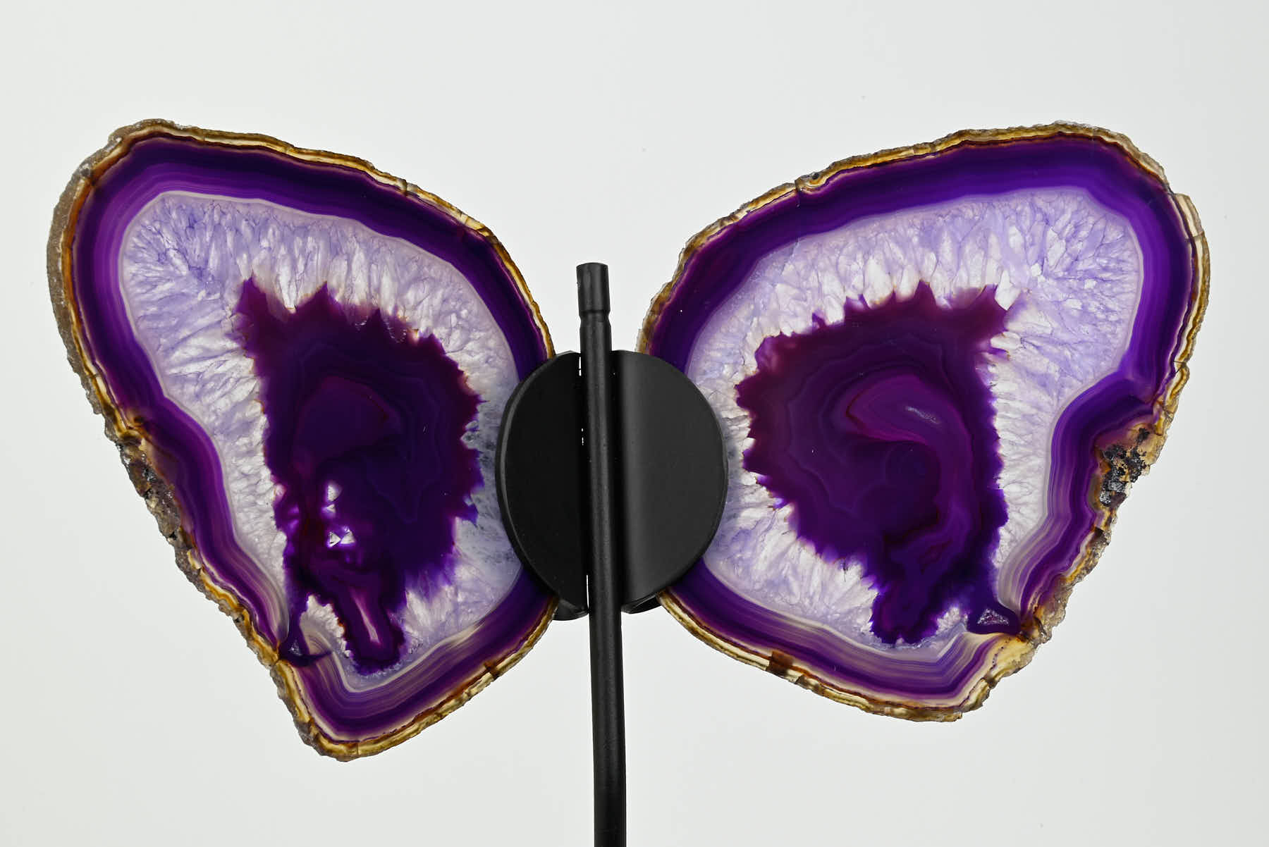 Purple Agate Butterfly on Stand - 0.61kg and 23cm Tall - #BUPURP-10001