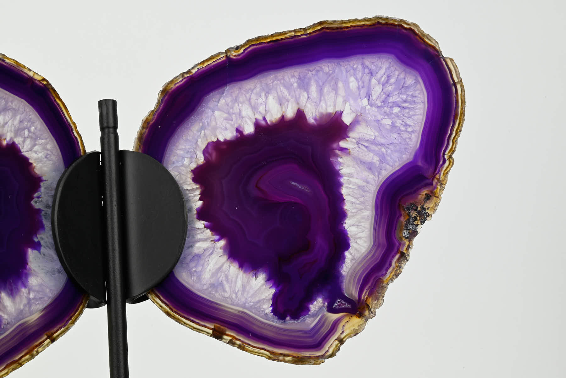 Purple Agate Butterfly on Stand - 0.61kg and 23cm Tall - #BUPURP-10001