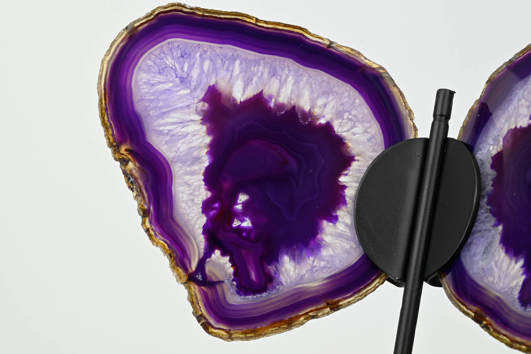 Purple Agate Butterfly on Stand - 0.61kg and 23cm Tall - #BUPURP-10001