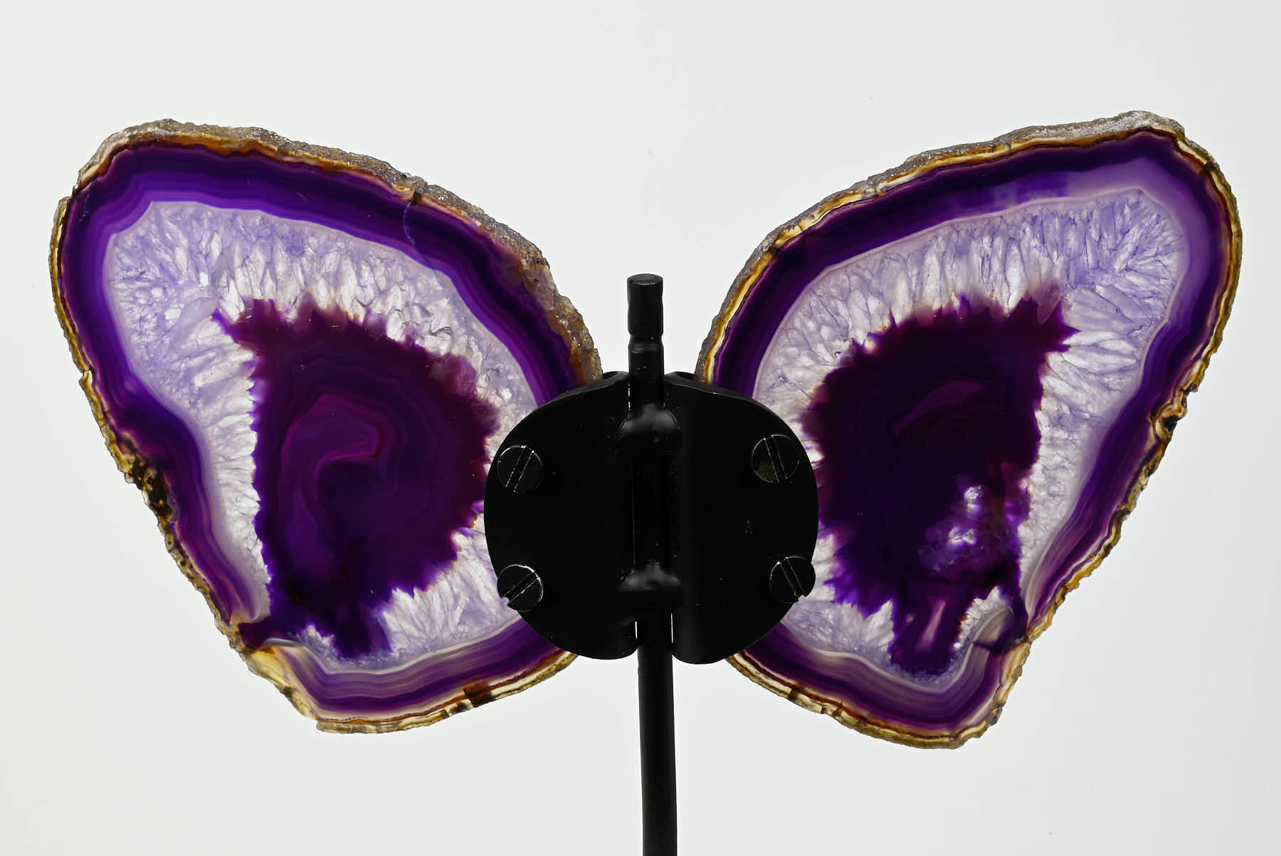 Purple Agate Butterfly on Stand - 0.61kg and 23cm Tall - #BUPURP-10001