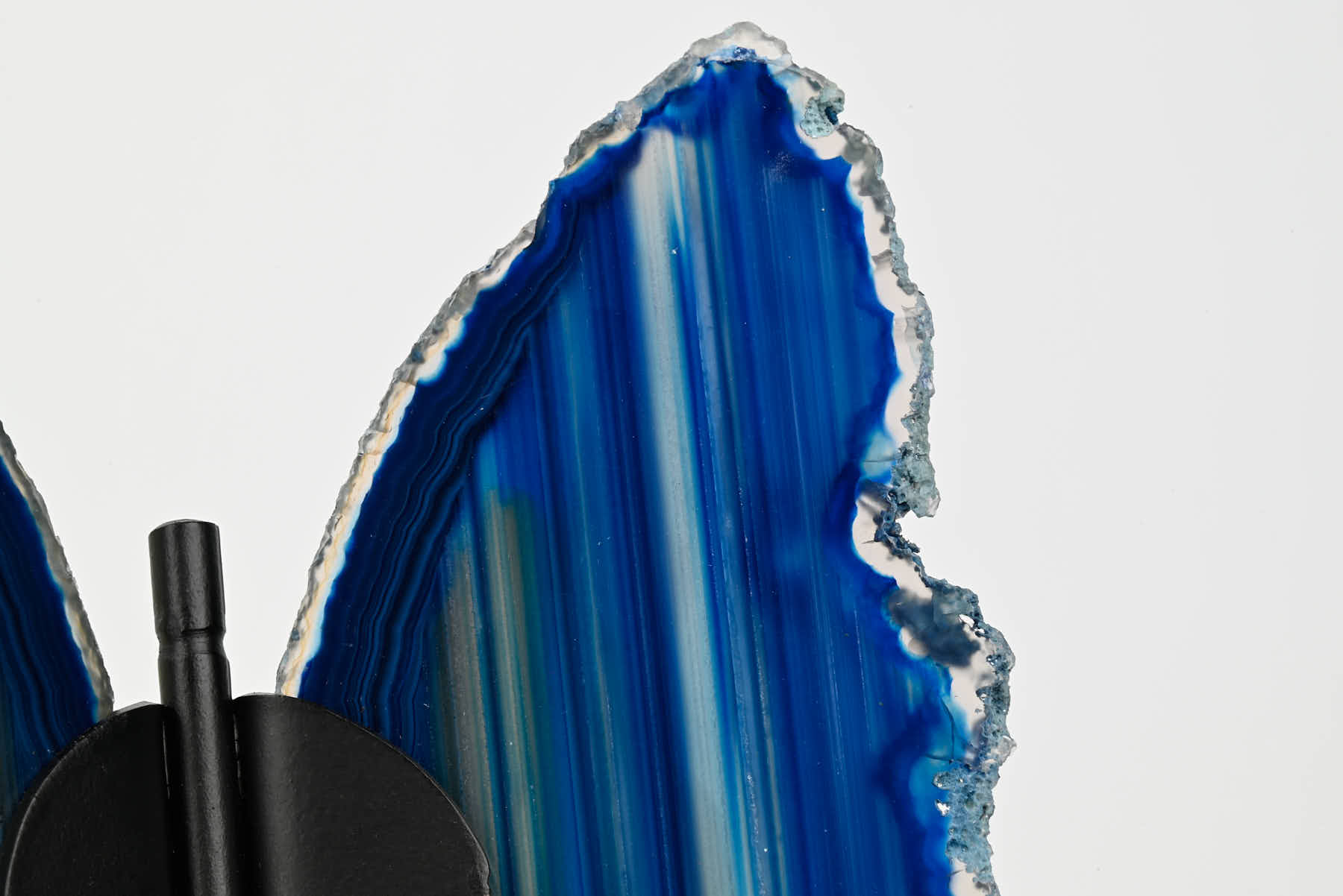 Blue Agate Butterfly on Stand - 0.44kg and 21cm Tall - #BUBLUE-10017