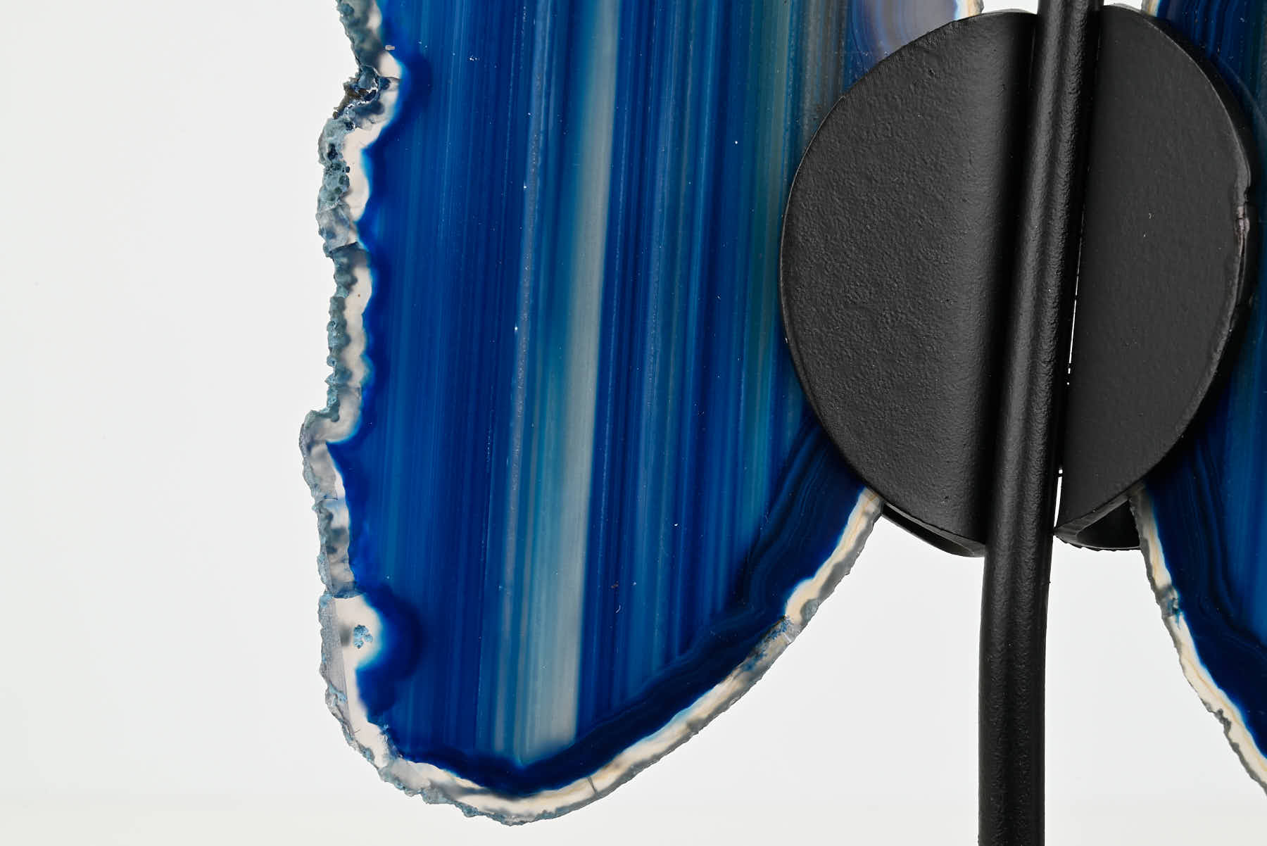 Blue Agate Butterfly on Stand - 0.44kg and 21cm Tall - #BUBLUE-10017