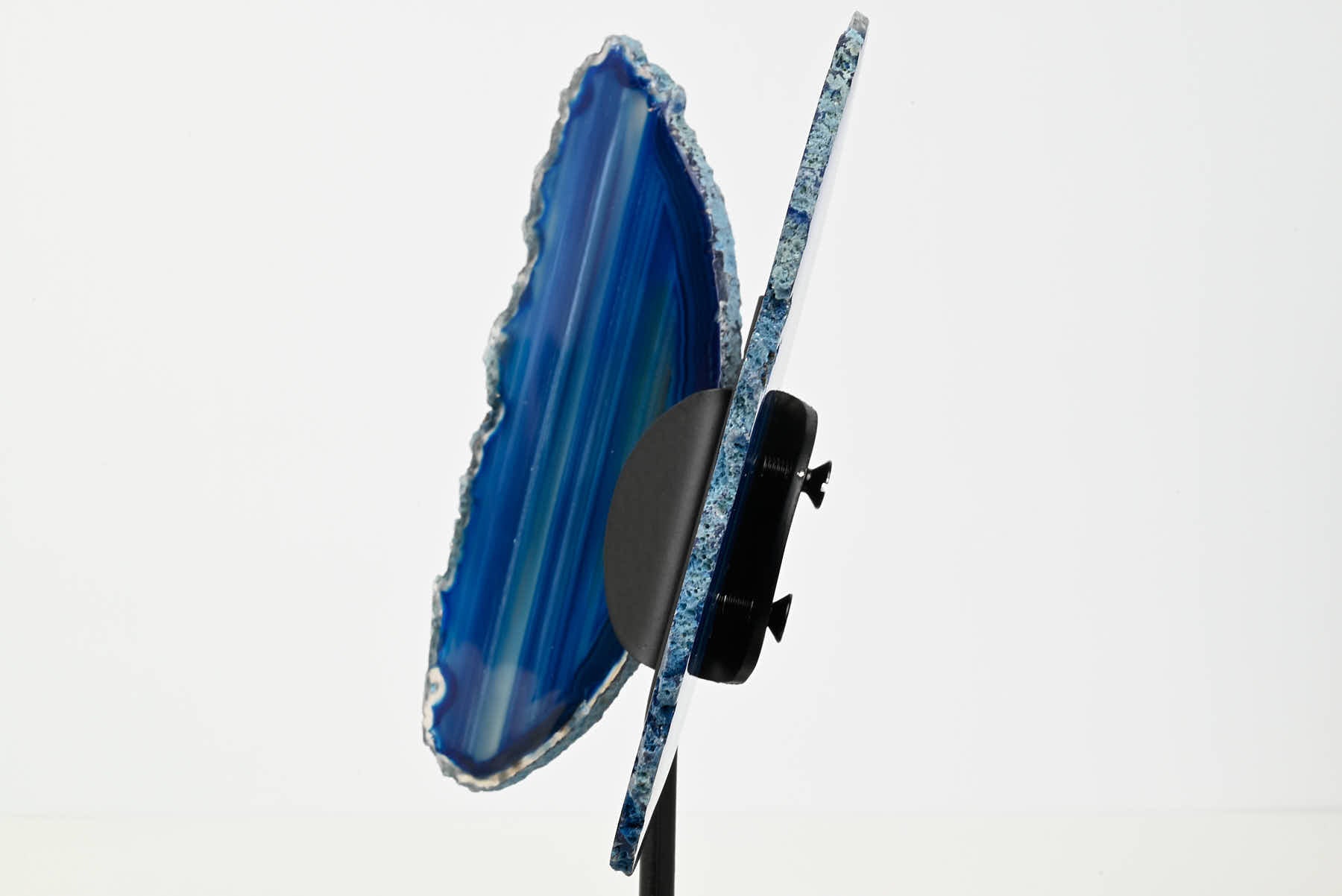 Blue Agate Butterfly on Stand - 0.44kg and 21cm Tall - #BUBLUE-10017