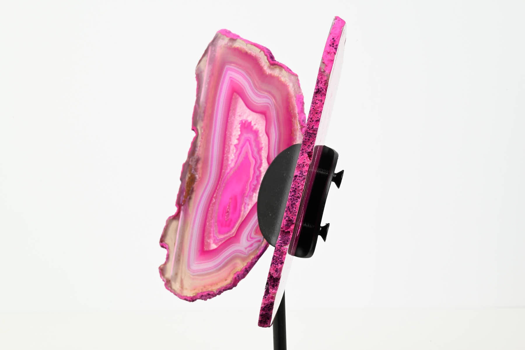 Pink Agate Butterfly on Stand - 0.48kg and 19cm Tall - #BUPINK-10015
