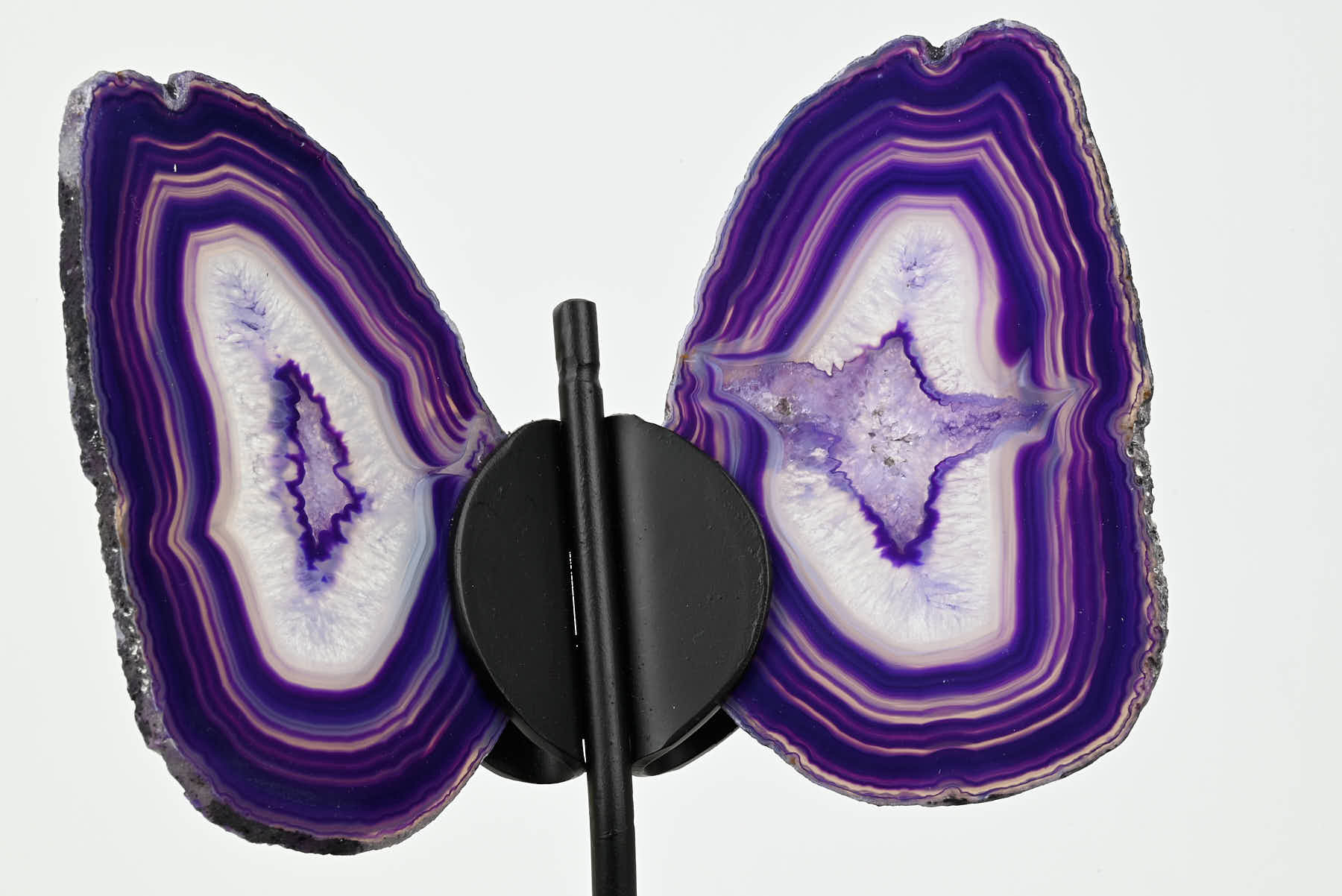 Purple Agate Butterfly on Stand - 0.42kg and 19cm Tall - #BUPURP-10011