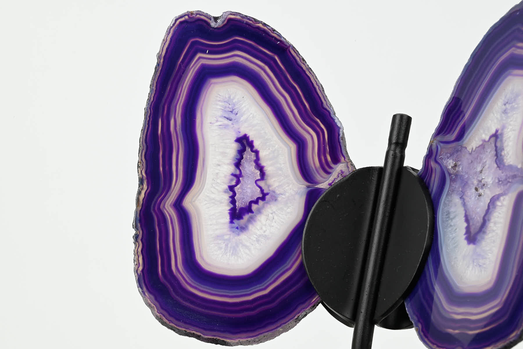 Purple Agate Butterfly on Stand - 0.42kg and 19cm Tall - #BUPURP-10011