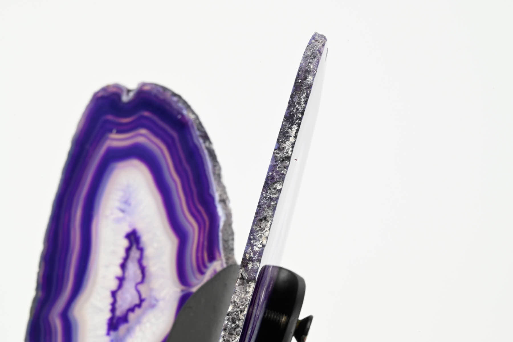 Purple Agate Butterfly on Stand - 0.42kg and 19cm Tall - #BUPURP-10011