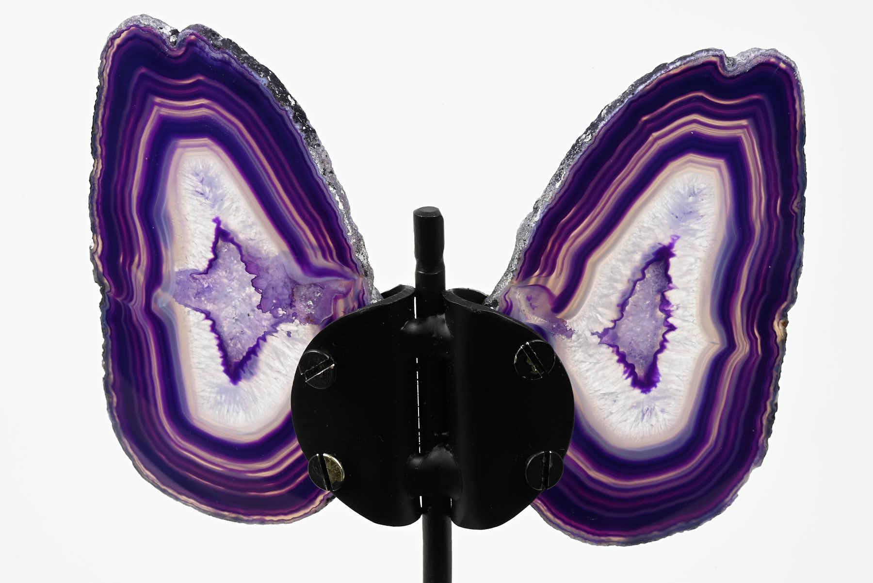 Purple Agate Butterfly on Stand - 0.42kg and 19cm Tall - #BUPURP-10011
