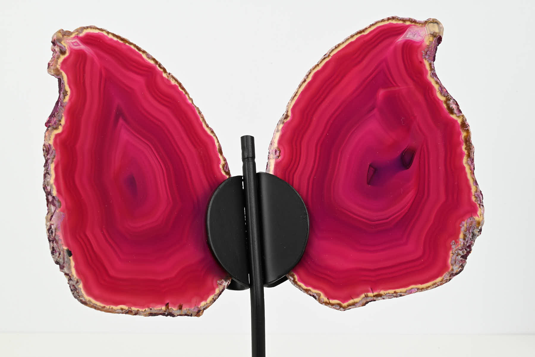 Pink Agate Butterfly on Stand - 0.50kg and 20cm Tall - #BUPINK-10014