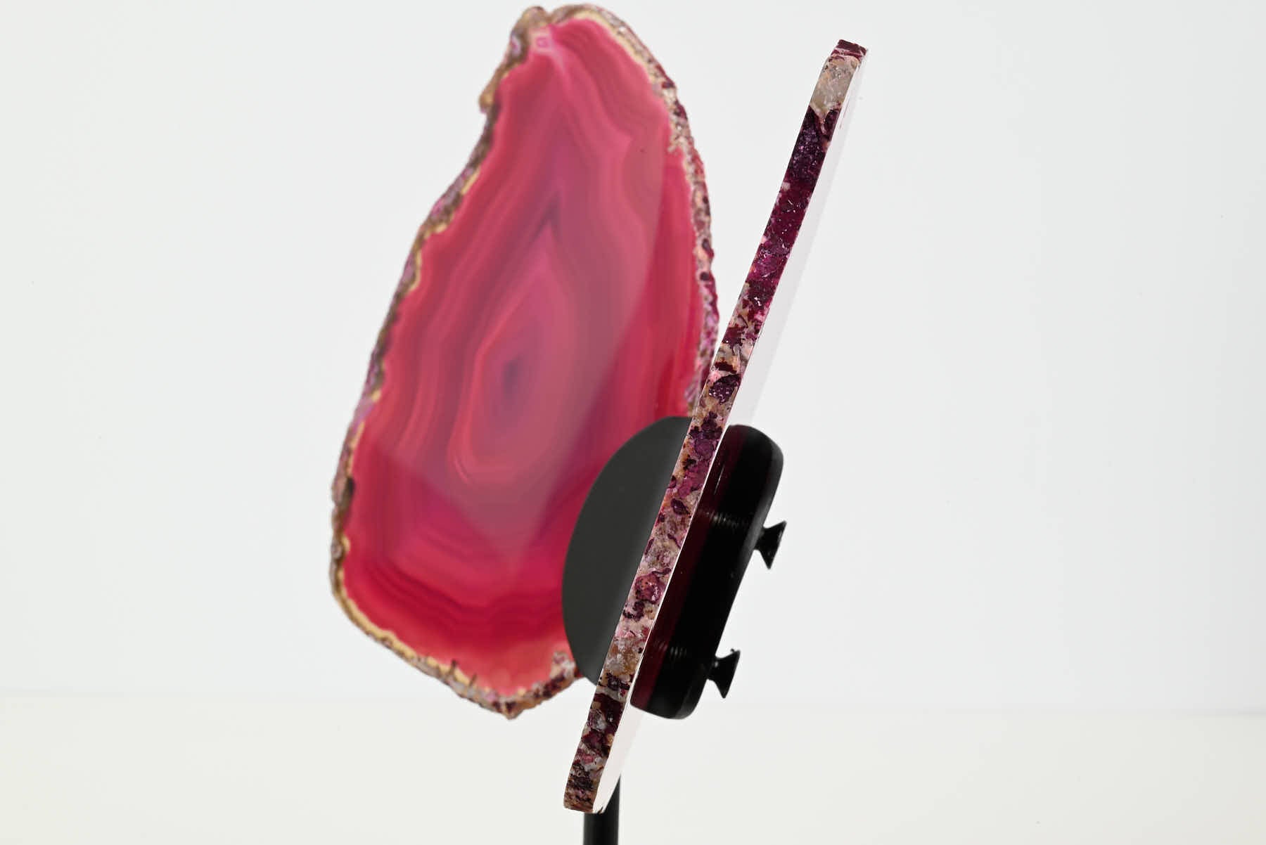 Pink Agate Butterfly on Stand - 0.50kg and 20cm Tall - #BUPINK-10014