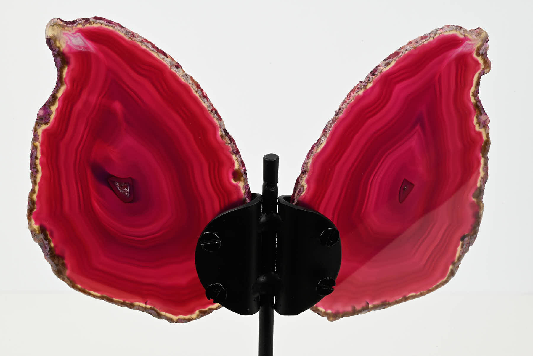 Pink Agate Butterfly on Stand - 0.50kg and 20cm Tall - #BUPINK-10014