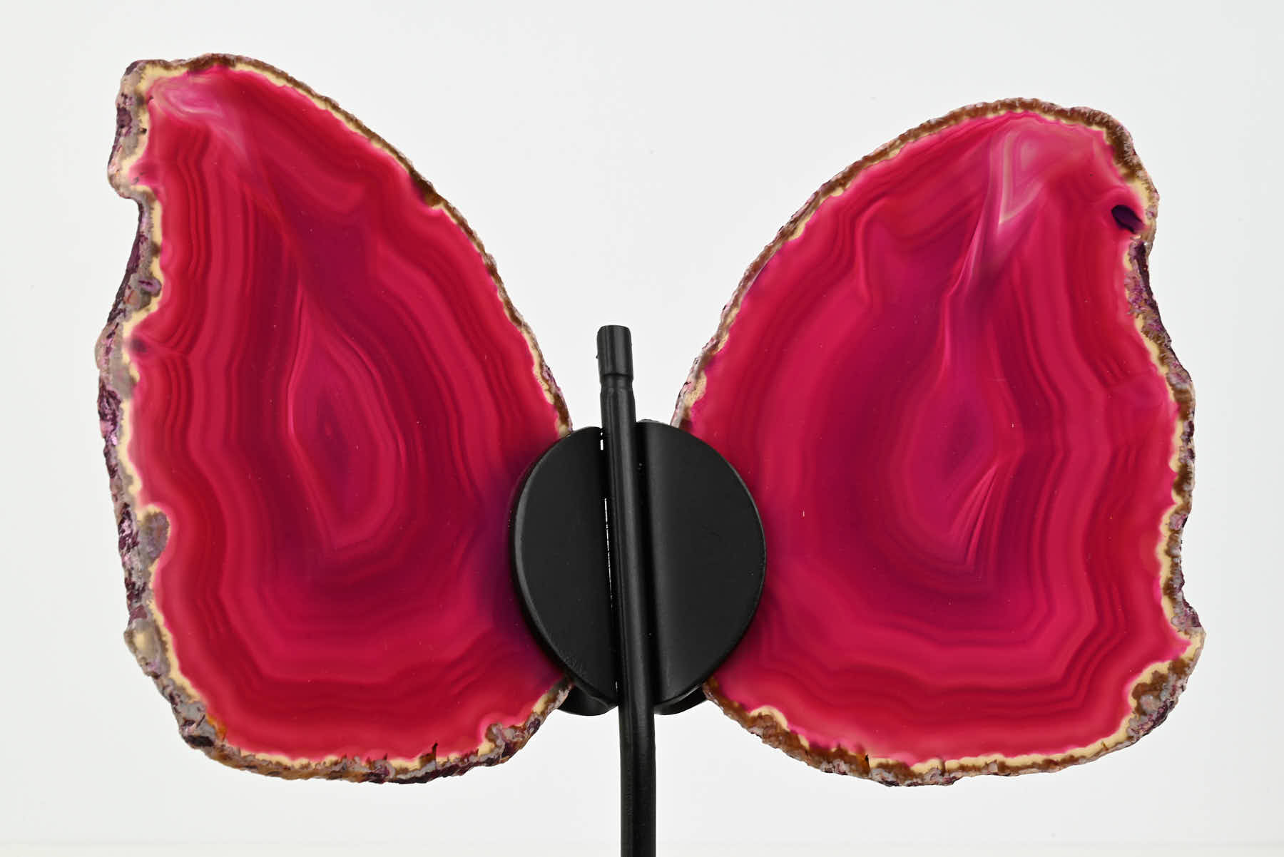Pink Agate Butterfly on Stand - 0.50kg and 20cm Tall - #BUPINK-10013