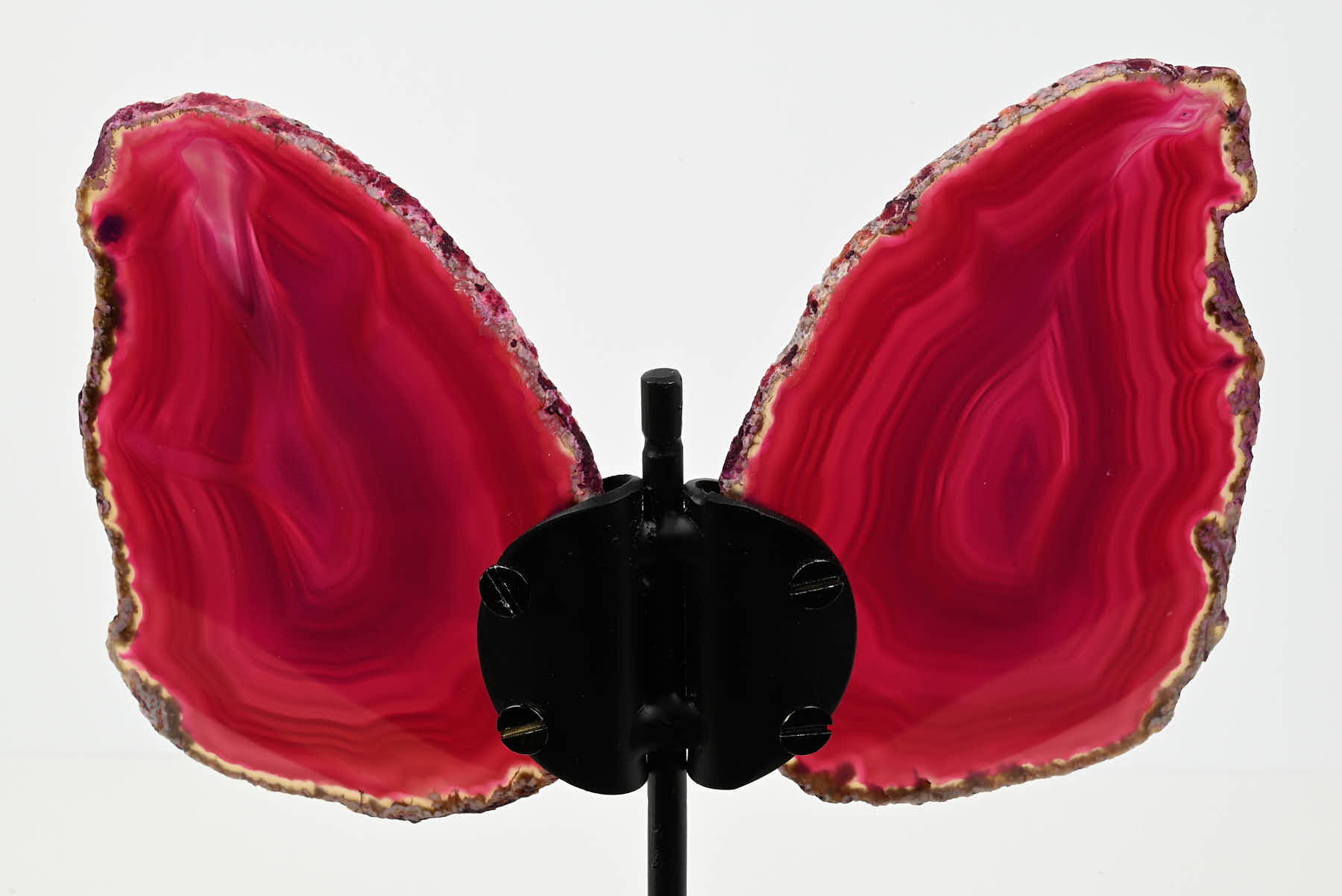 Pink Agate Butterfly on Stand - 0.50kg and 20cm Tall - #BUPINK-10013