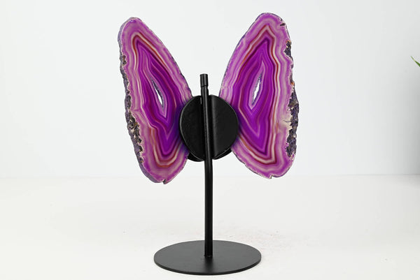 Purple Agate Butterfly on Stand - 0.39kg and 20cm Tall - #BUPURP-10010