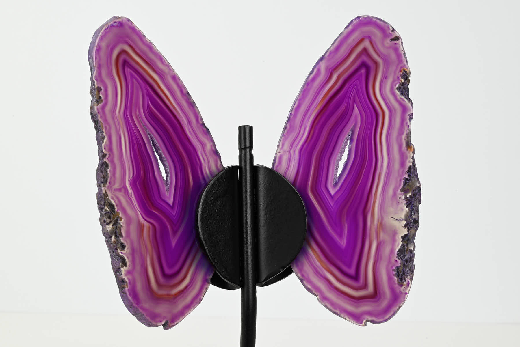 Purple Agate Butterfly on Stand - 0.39kg and 20cm Tall - #BUPURP-10010