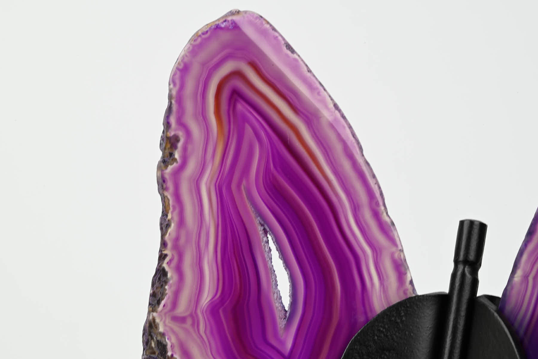 Purple Agate Butterfly on Stand - 0.39kg and 20cm Tall - #BUPURP-10010