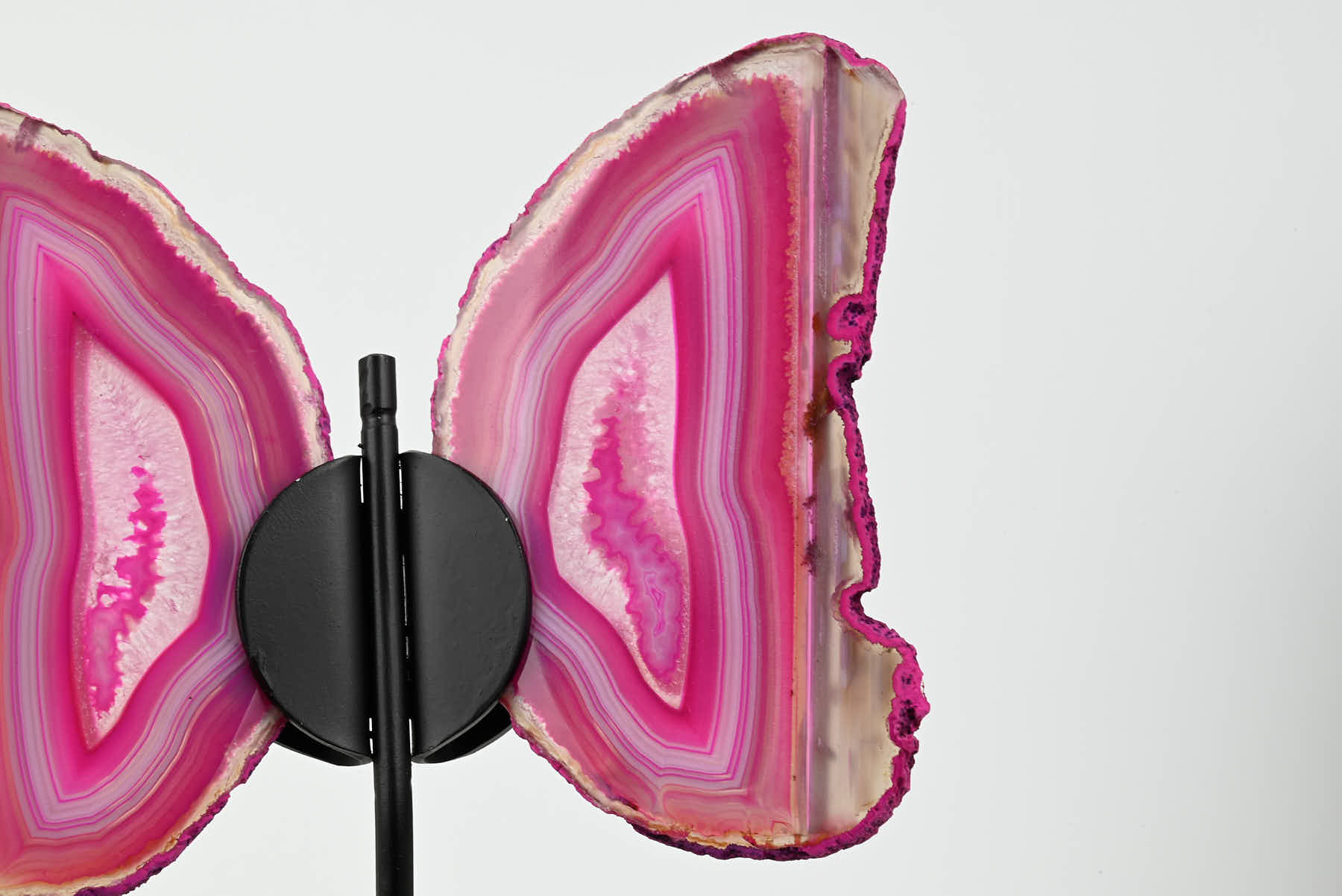 Pink Agate Butterfly on Stand - 0.76kg and 20cm Tall - #BUPINK-10012