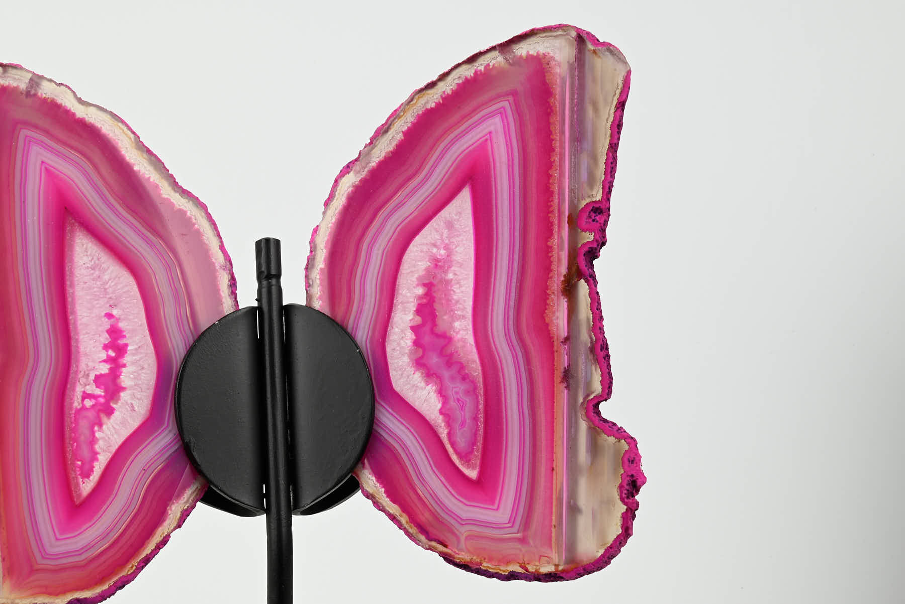 Pink Agate Butterfly on Stand - 0.76kg and 20cm Tall - #BUPINK-10012