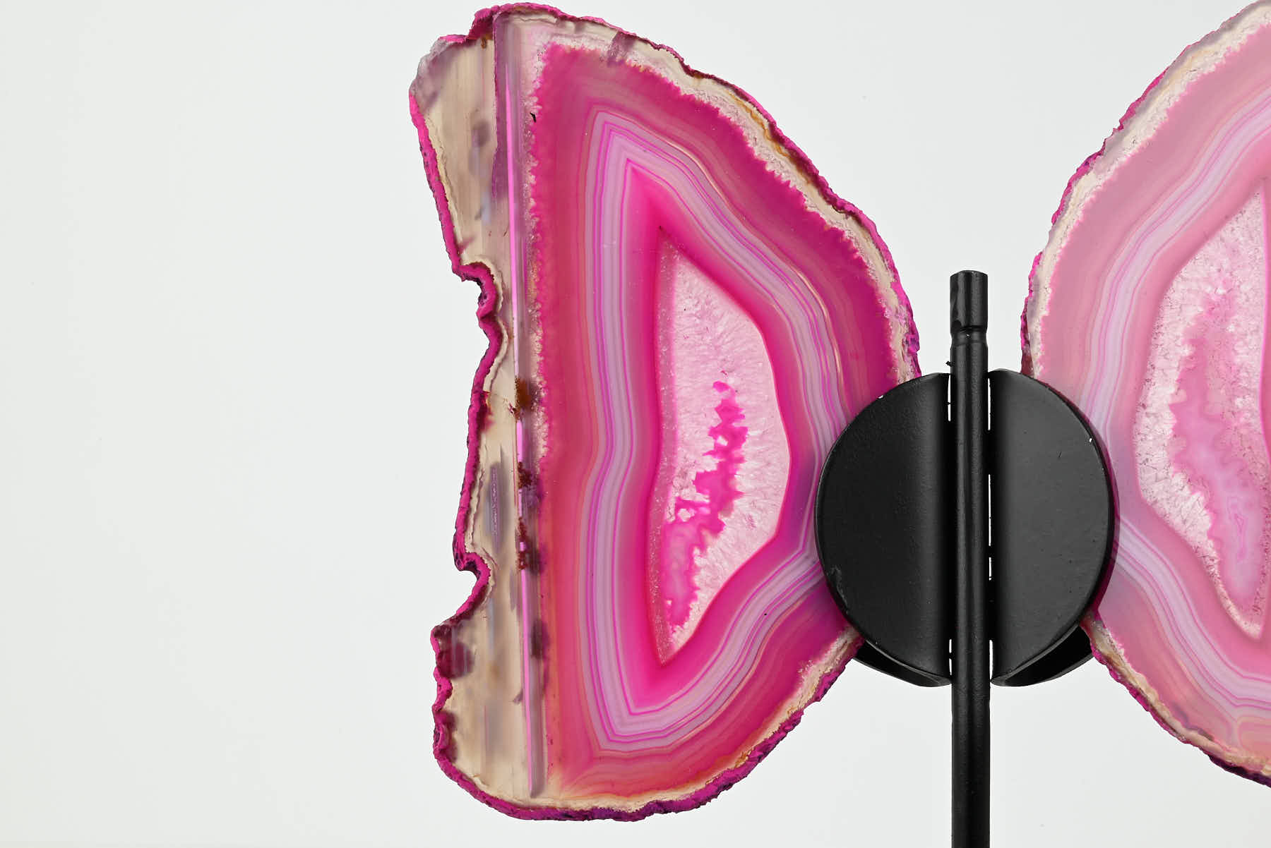 Pink Agate Butterfly on Stand - 0.76kg and 20cm Tall - #BUPINK-10012