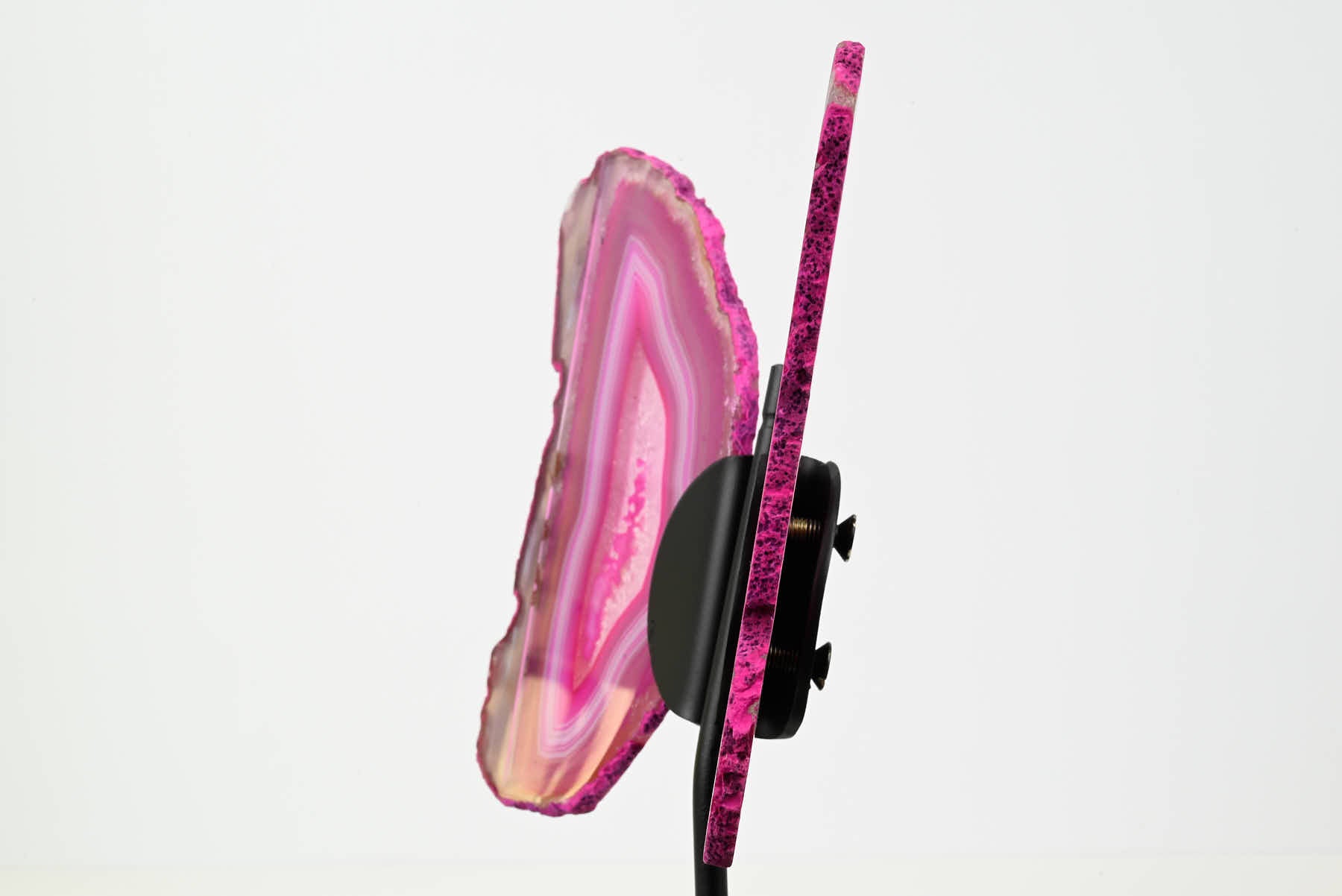 Pink Agate Butterfly on Stand - 0.76kg and 20cm Tall - #BUPINK-10012