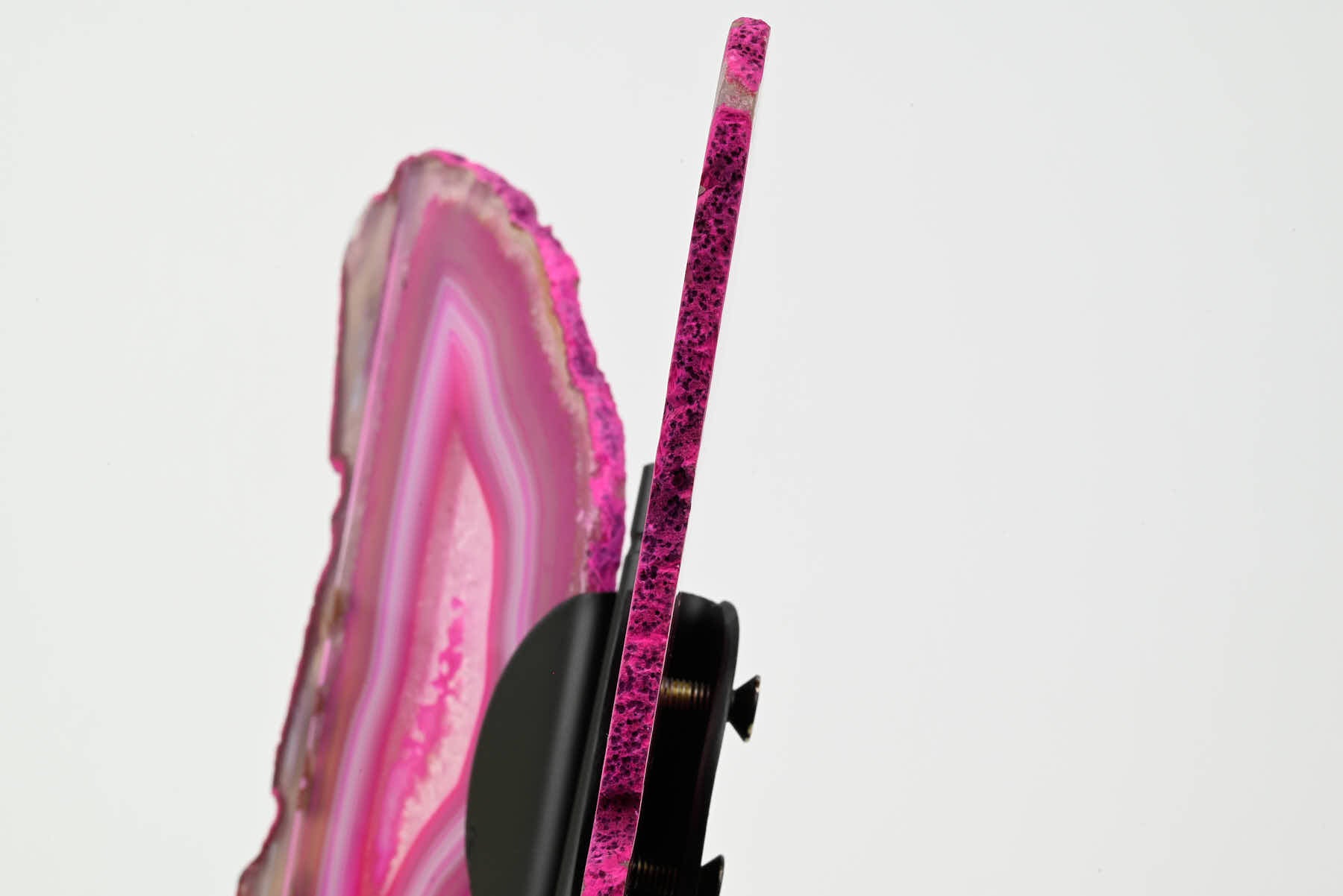 Pink Agate Butterfly on Stand - 0.76kg and 20cm Tall - #BUPINK-10012