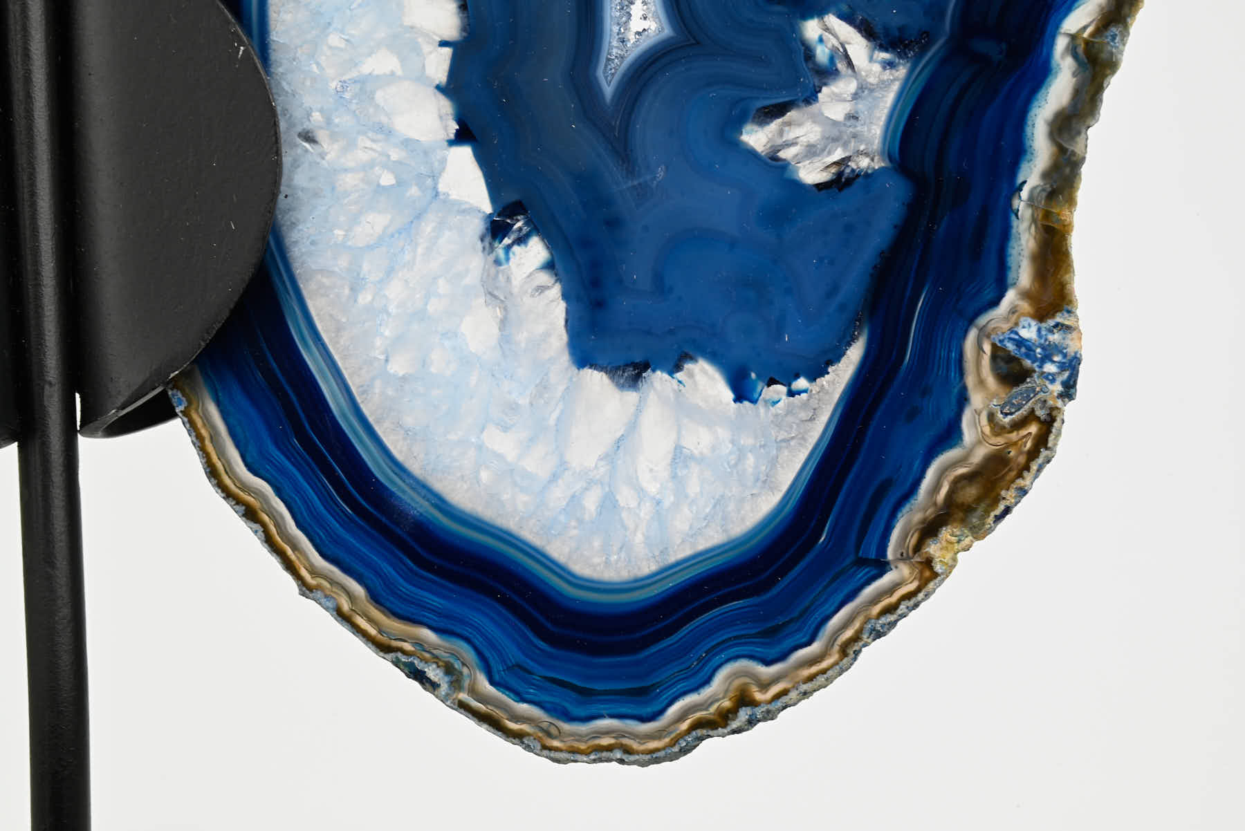 Blue Agate Butterfly on Stand - 0.72kg and 28cm Tall - #BUBLUE-10005