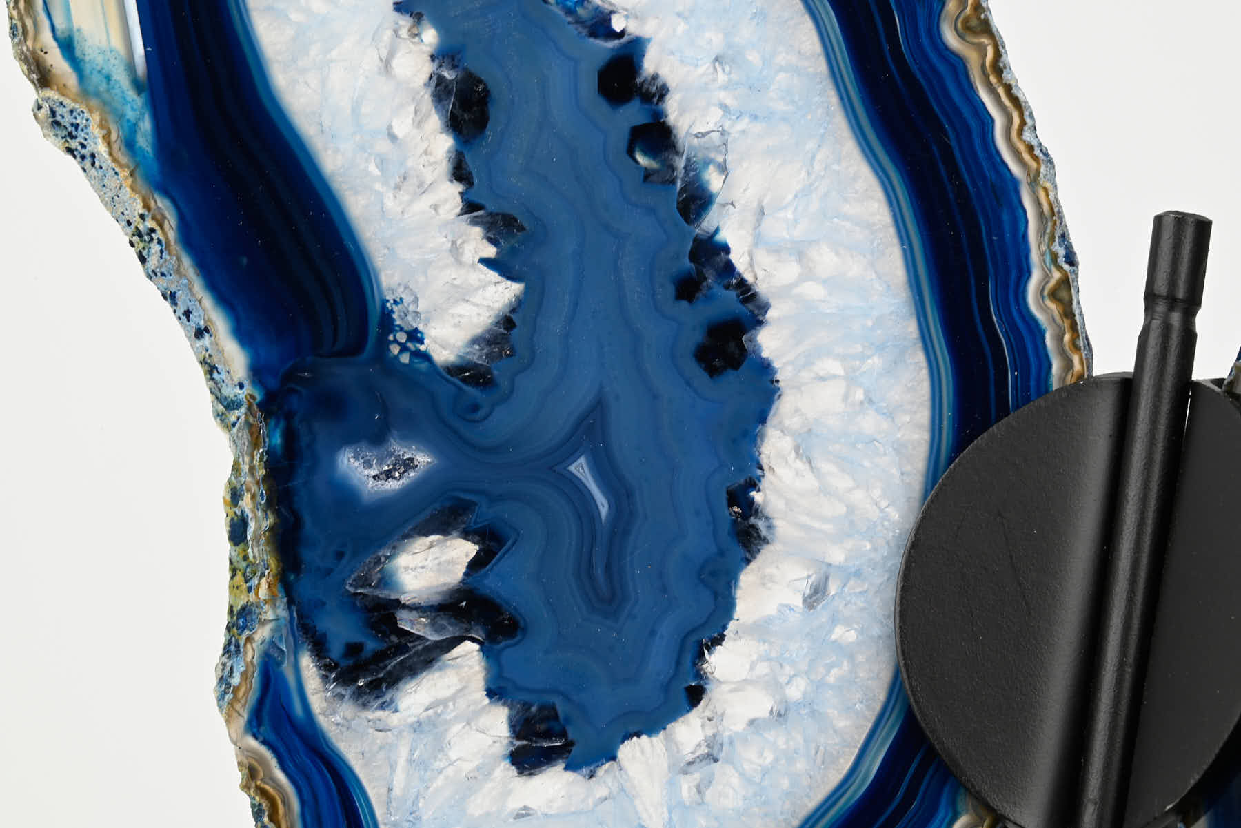Blue Agate Butterfly on Stand - 0.72kg and 28cm Tall - #BUBLUE-10005
