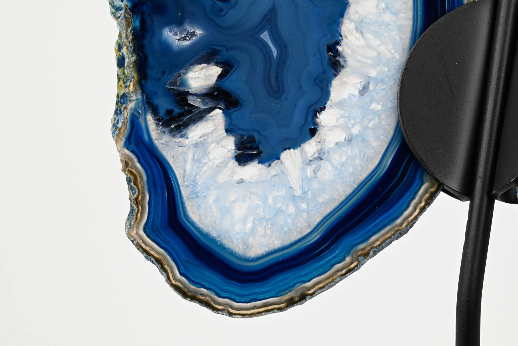 Blue Agate Butterfly on Stand - 0.72kg and 28cm Tall - #BUBLUE-10005