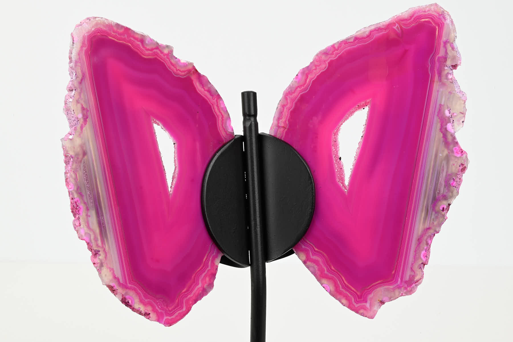 Pink Agate Butterfly on Stand - 0.41kg and 19cm Tall - #BUPINK-10016