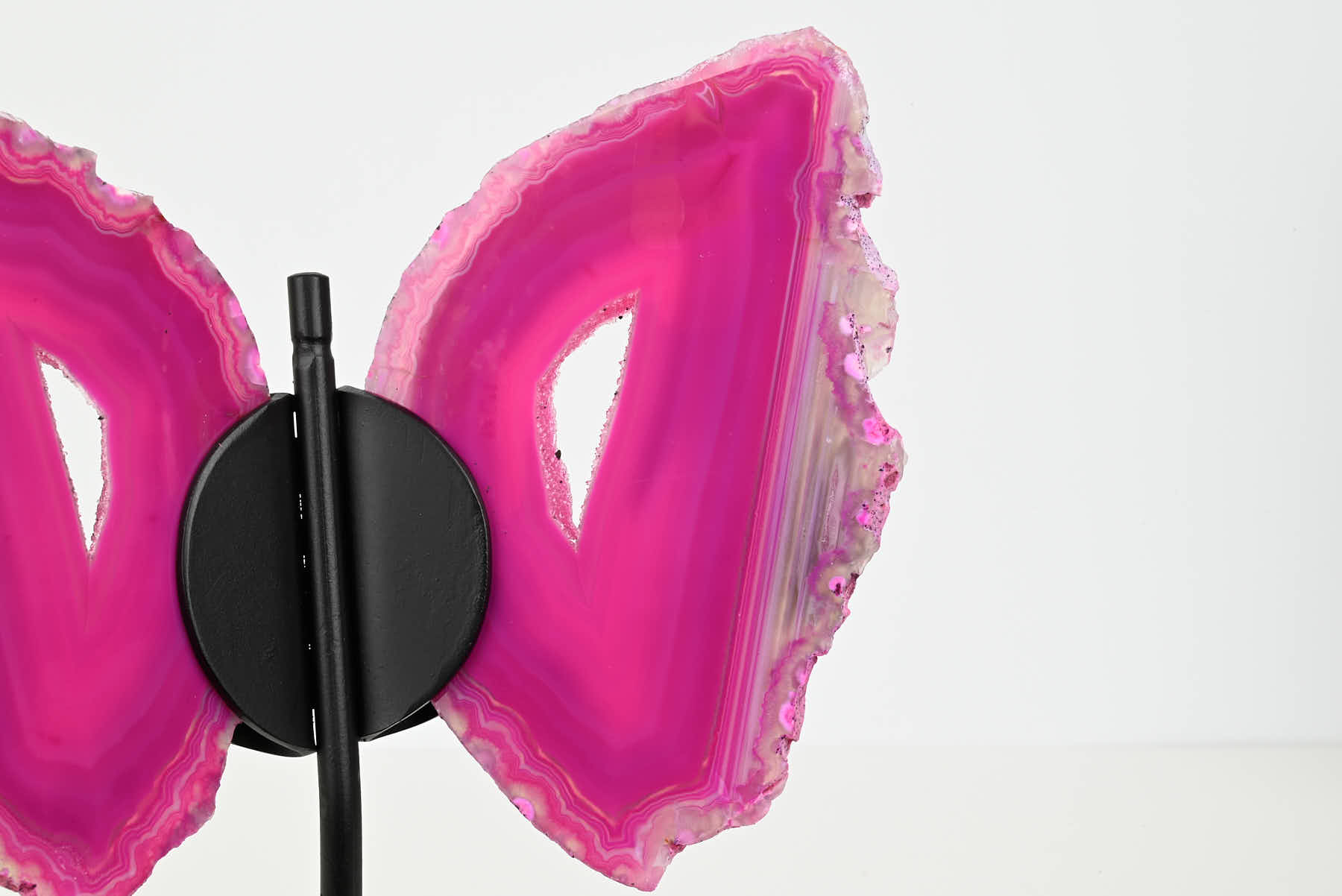 Pink Agate Butterfly on Stand - 0.41kg and 19cm Tall - #BUPINK-10016