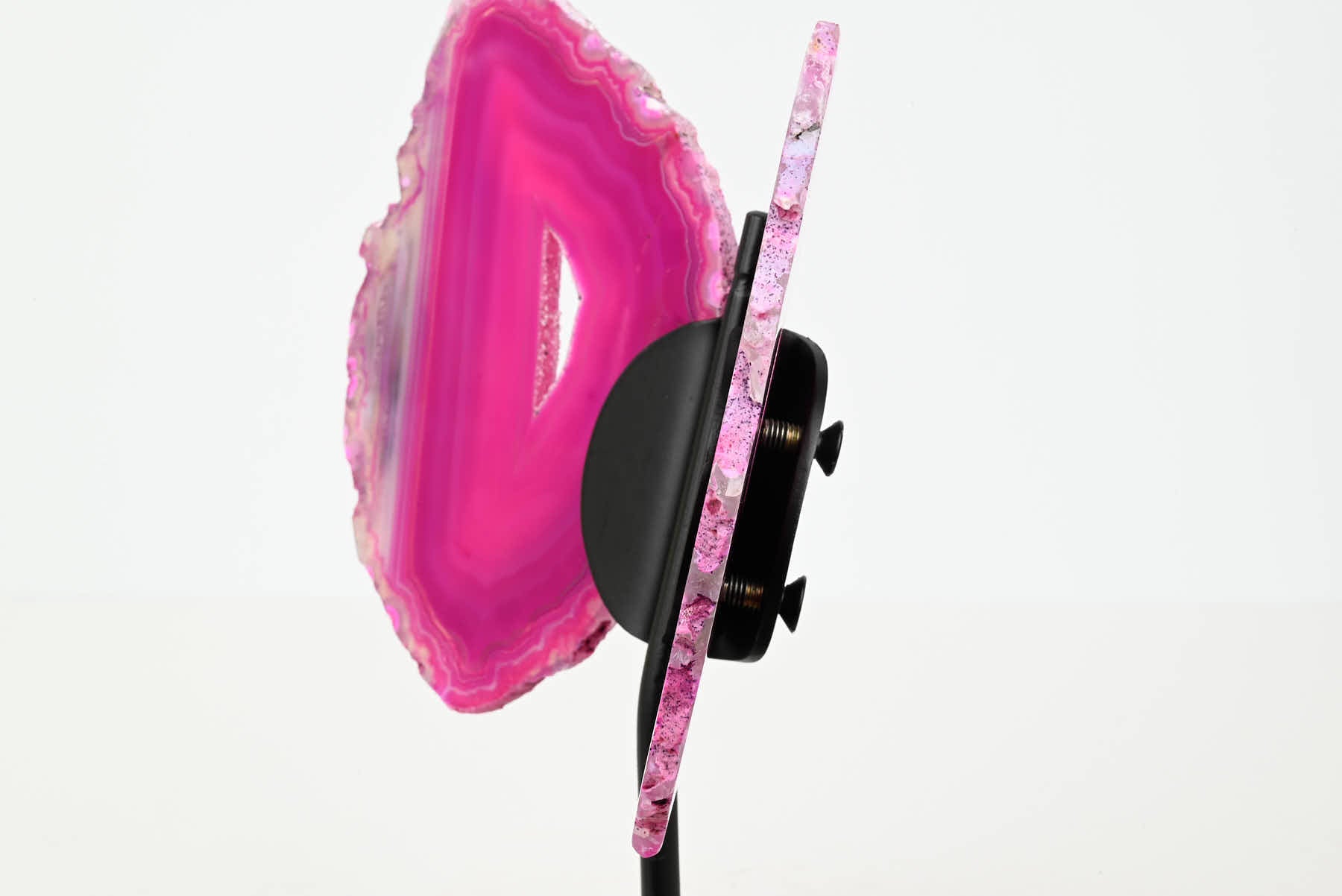 Pink Agate Butterfly on Stand - 0.41kg and 19cm Tall - #BUPINK-10016