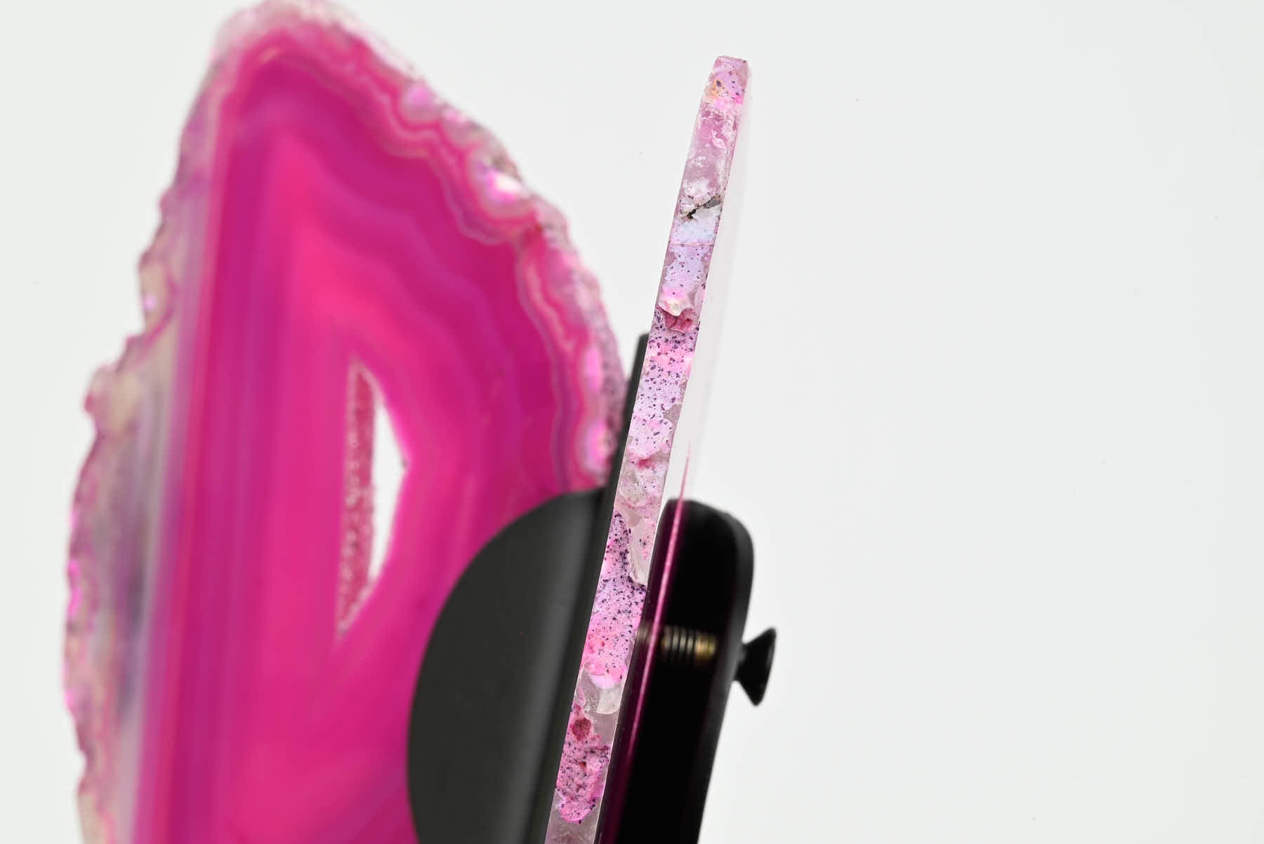 Pink Agate Butterfly on Stand - 0.41kg and 19cm Tall - #BUPINK-10016