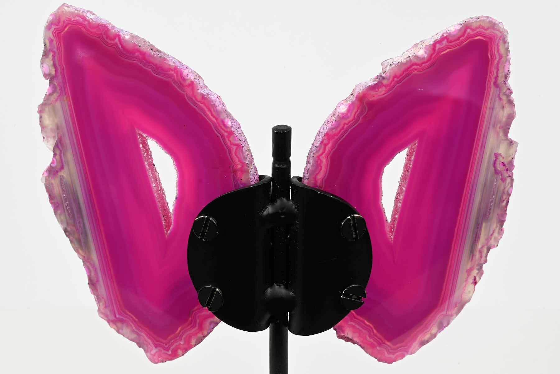 Pink Agate Butterfly on Stand - 0.41kg and 19cm Tall - #BUPINK-10016