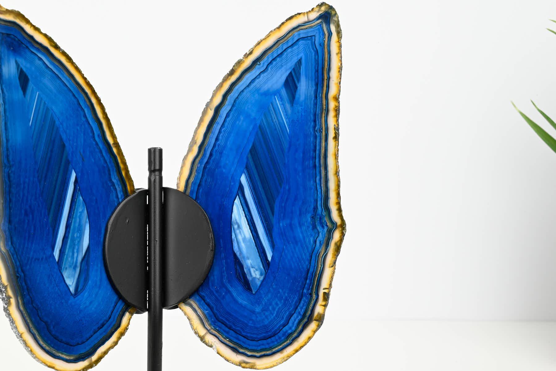Blue Agate Butterfly on Stand - 0.51kg and 21cm Tall - #BUBLUE-10015
