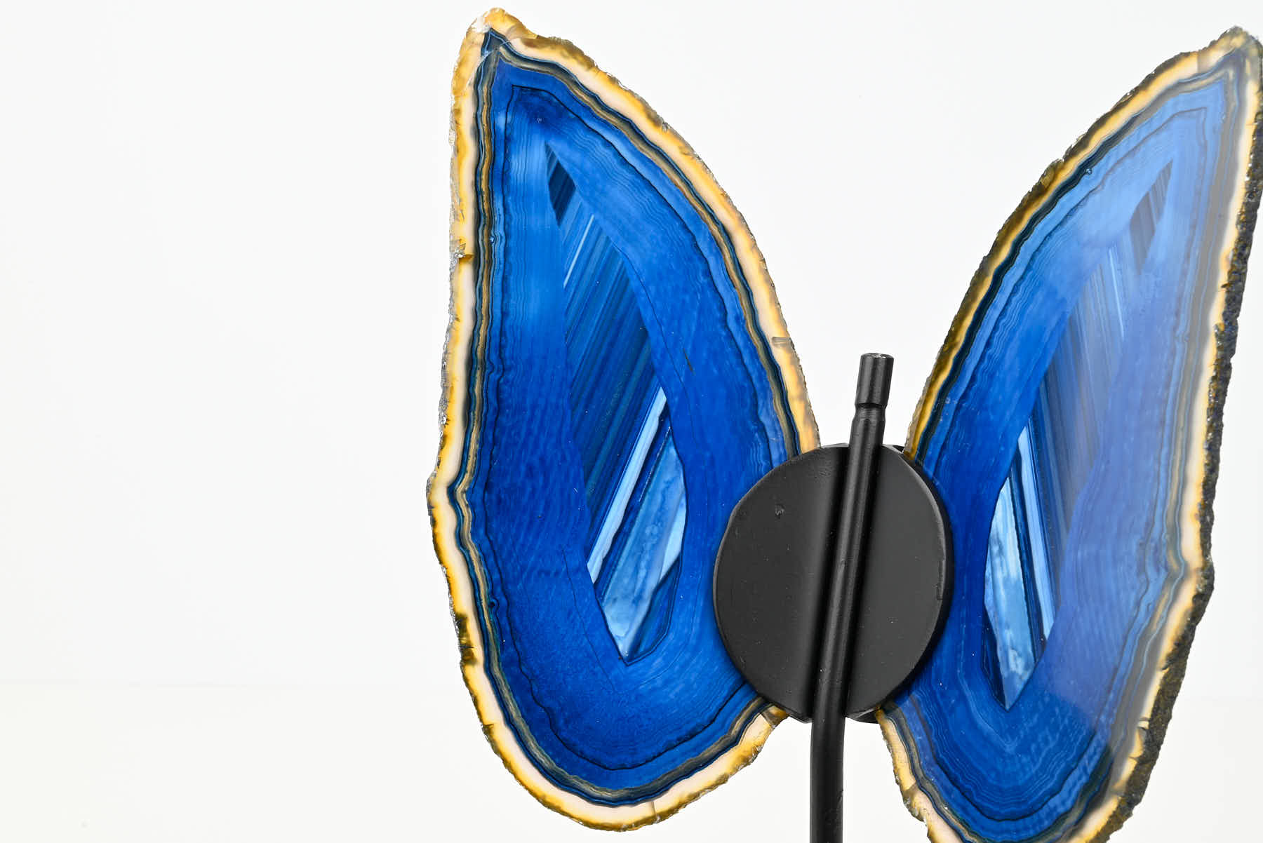 Blue Agate Butterfly on Stand - 0.51kg and 21cm Tall - #BUBLUE-10015