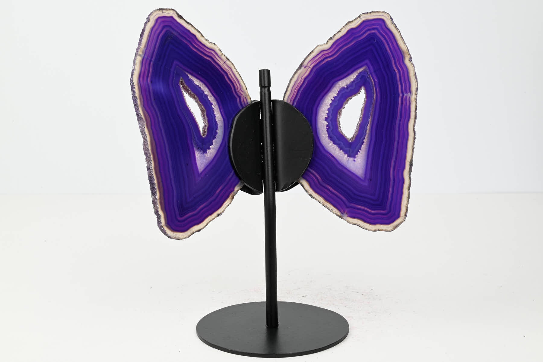 Purple Agate Butterfly on Stand - 0.41kg and 19cm Tall - #BUPURP-10009