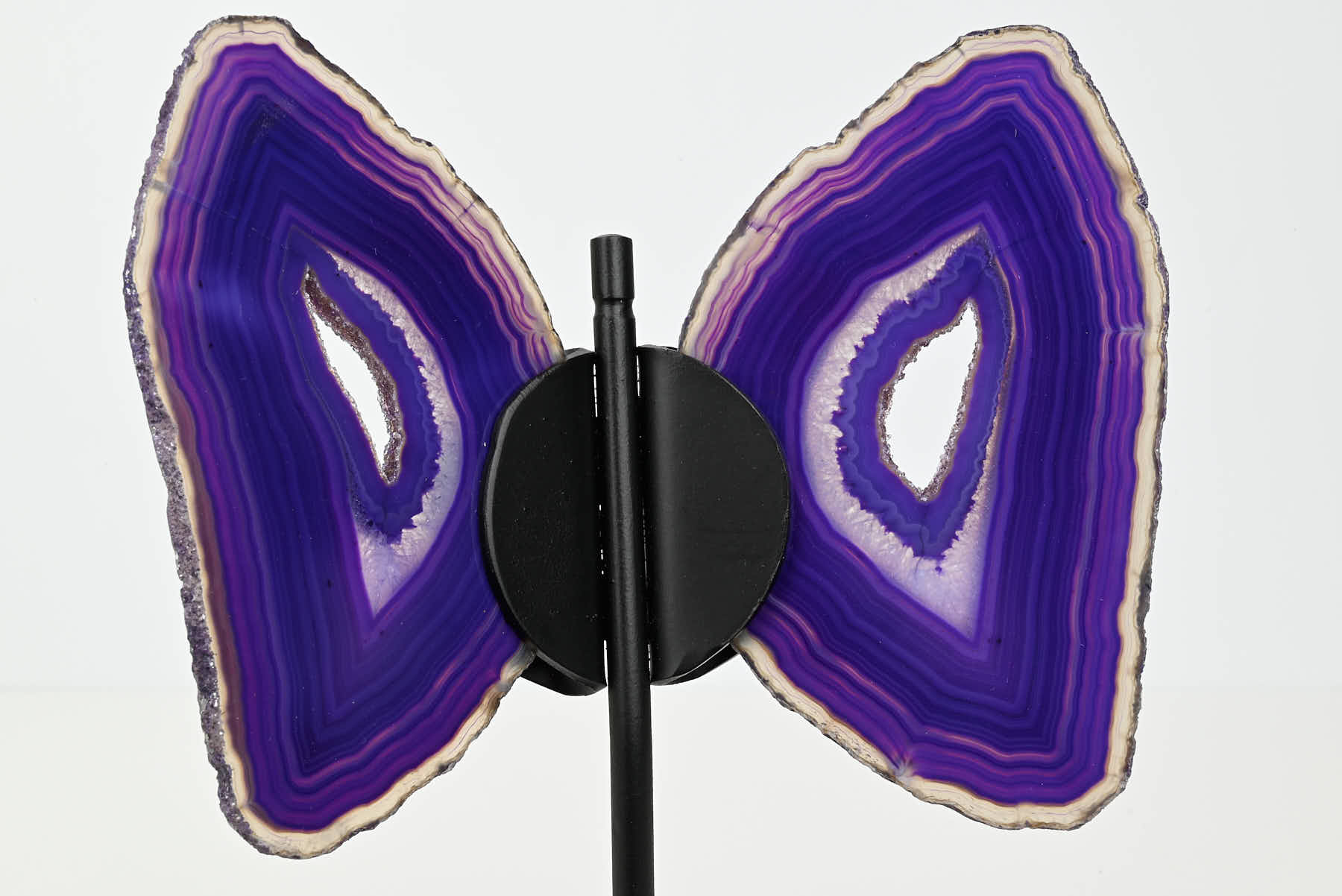 Purple Agate Butterfly on Stand - 0.41kg and 19cm Tall - #BUPURP-10009