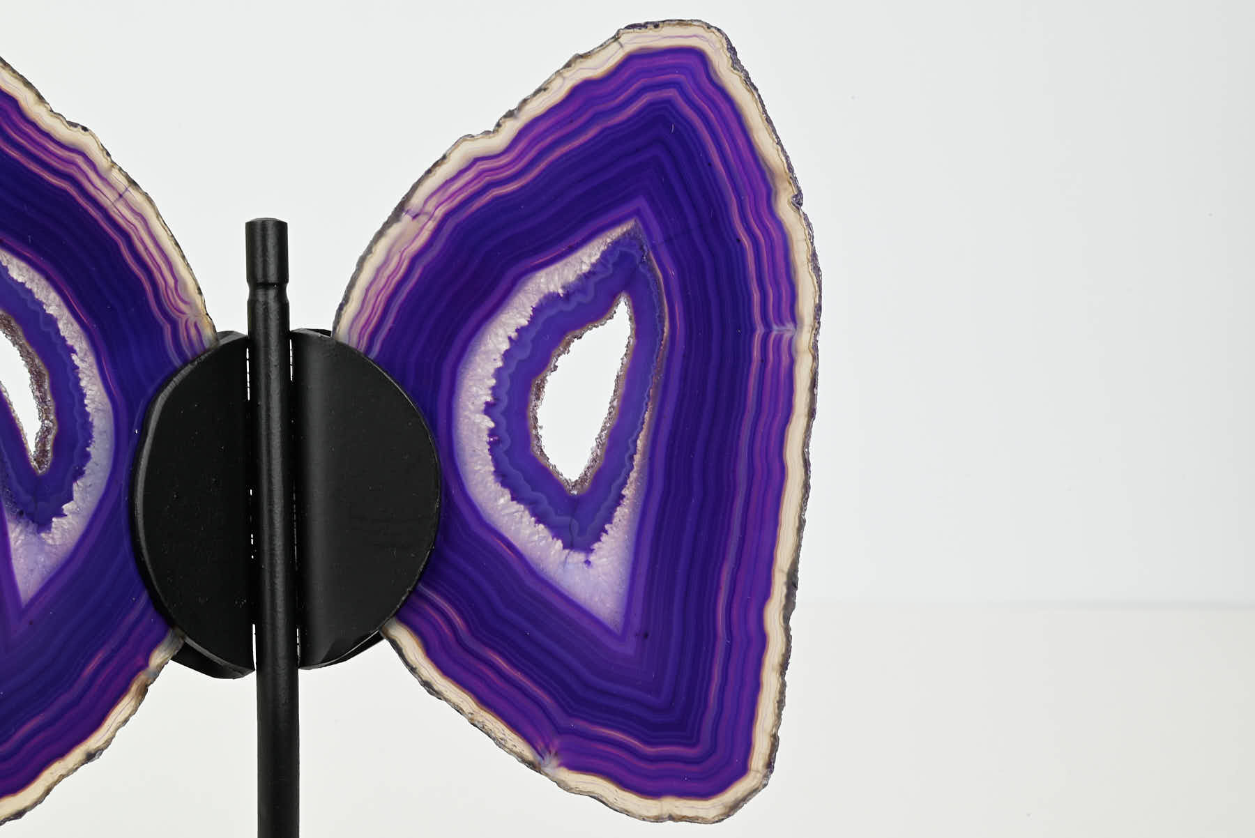 Purple Agate Butterfly on Stand - 0.41kg and 19cm Tall - #BUPURP-10009