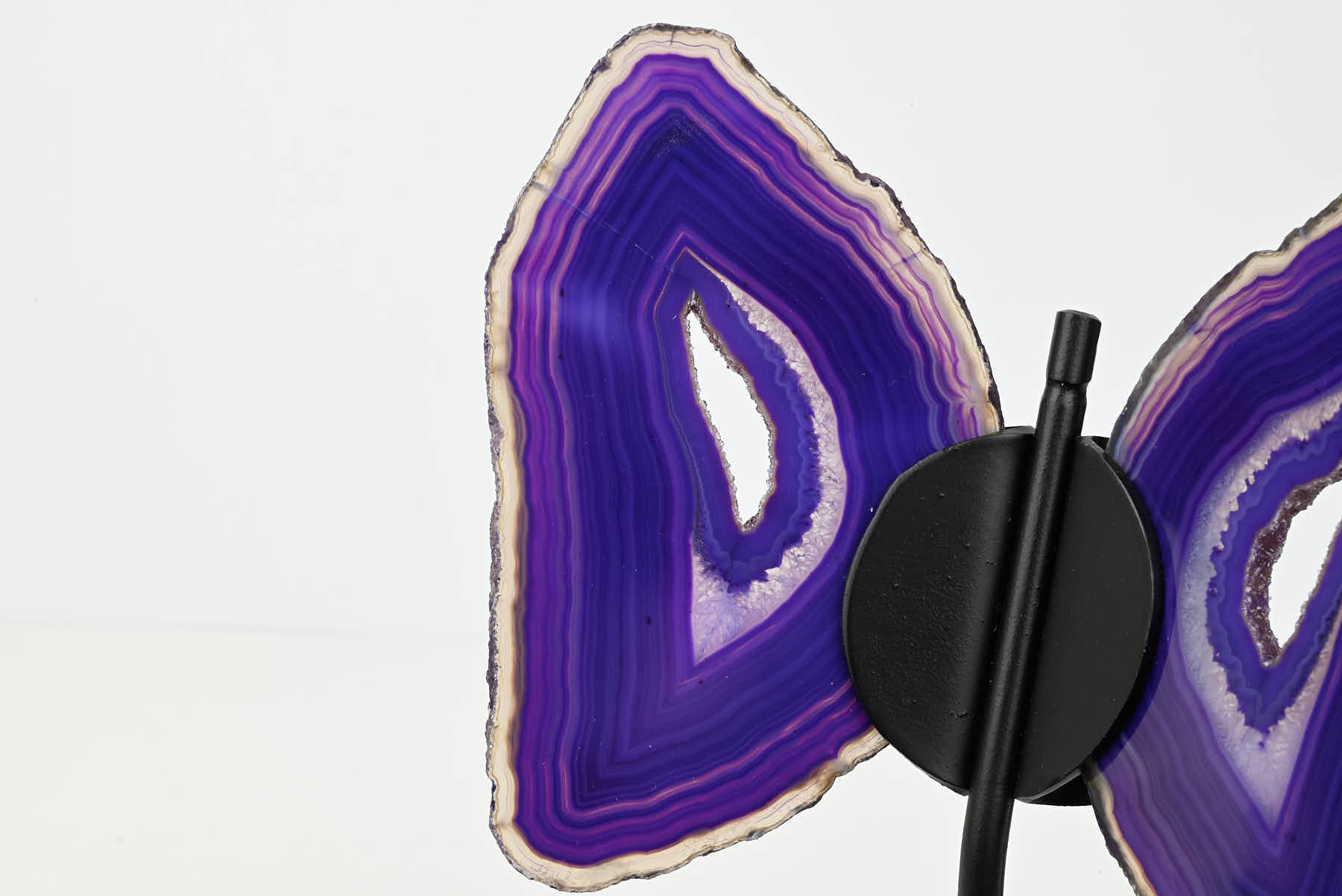 Purple Agate Butterfly on Stand - 0.41kg and 19cm Tall - #BUPURP-10009