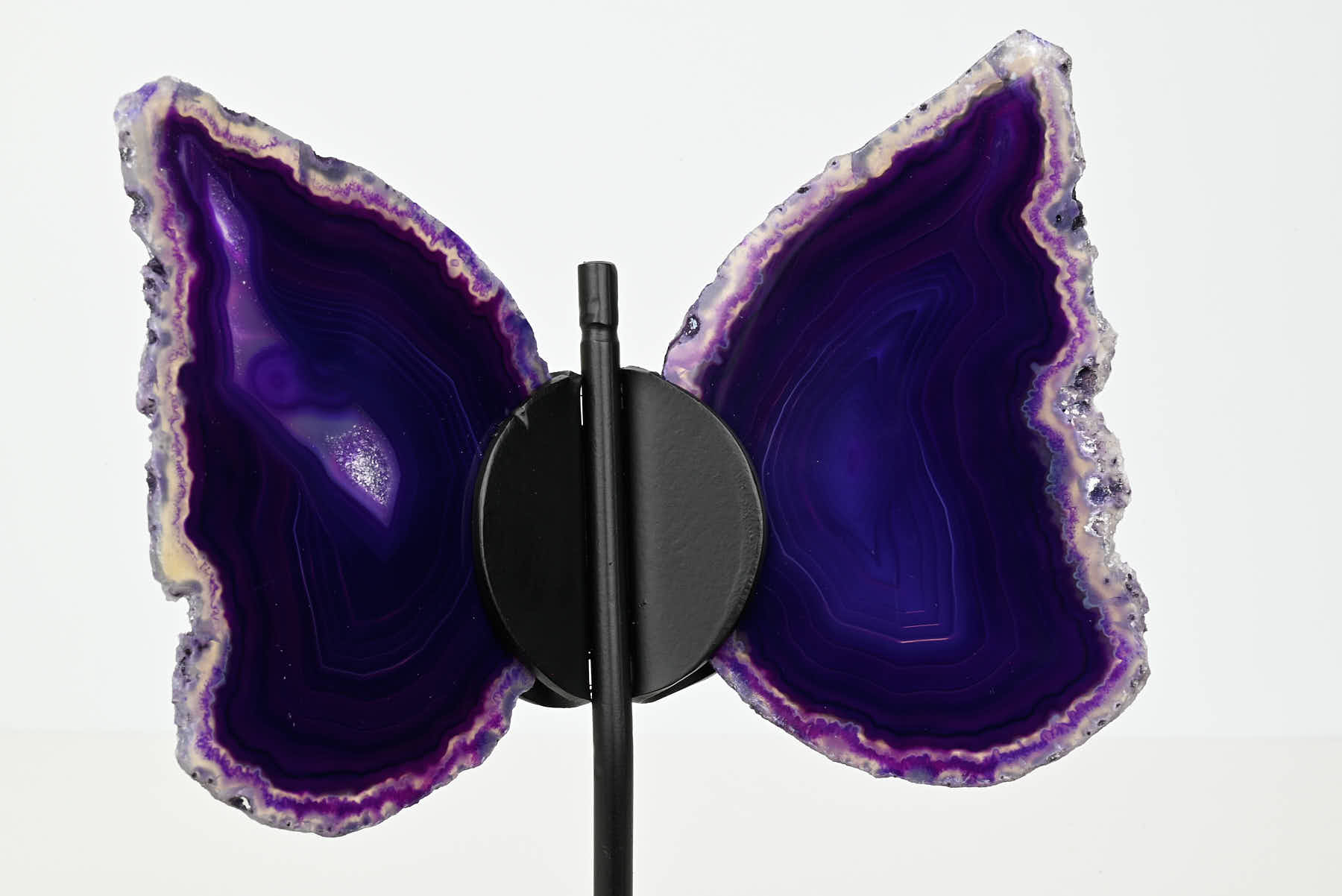 Purple Agate Butterfly on Stand - 0.4kg and 19cm Tall - #BUPURP-10012