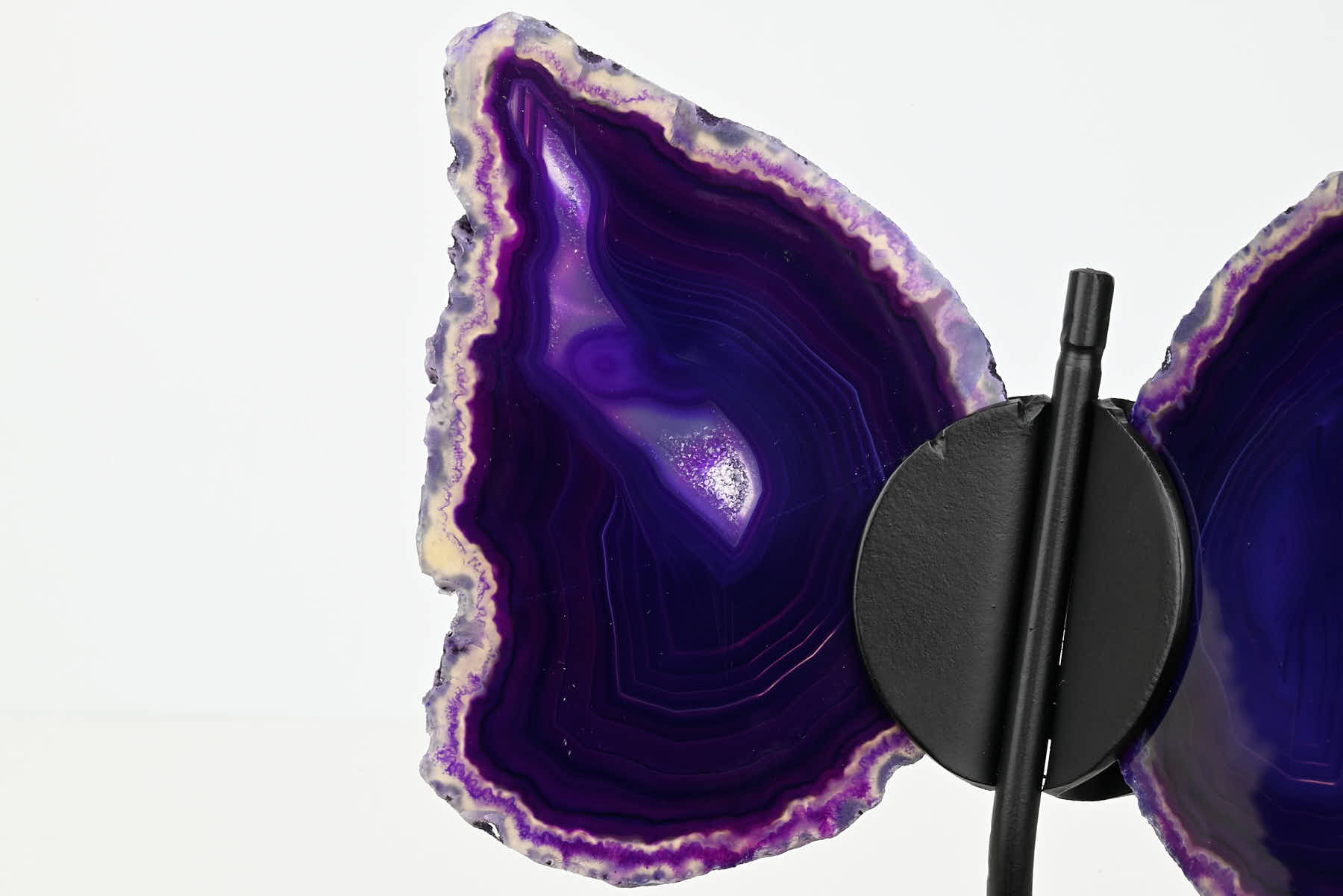 Purple Agate Butterfly on Stand - 0.4kg and 19cm Tall - #BUPURP-10012