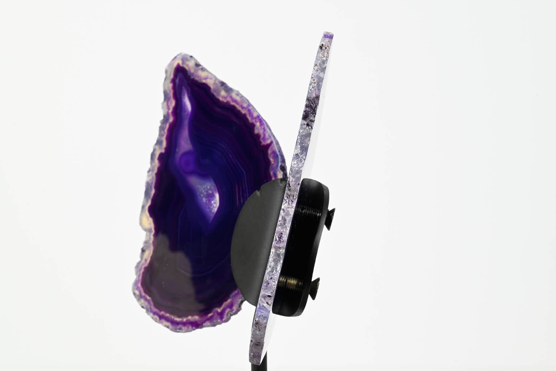Purple Agate Butterfly on Stand - 0.4kg and 19cm Tall - #BUPURP-10012